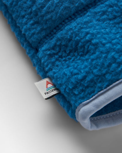 Maine 2.0 Colour Block 1/2 Zip Recycled Sherpa Fleece - Blue Steel