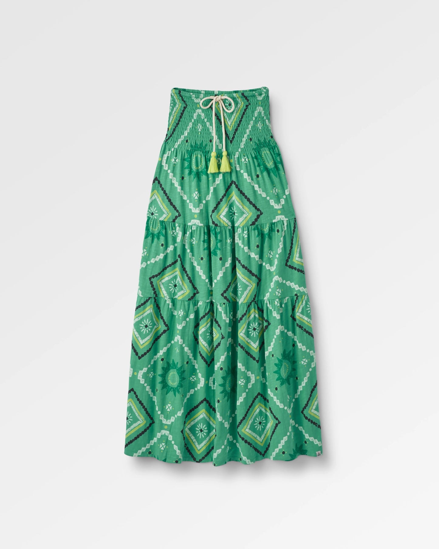 Fareway Recycled Cotton Maxi Skirt - Sunburst Green Spruce