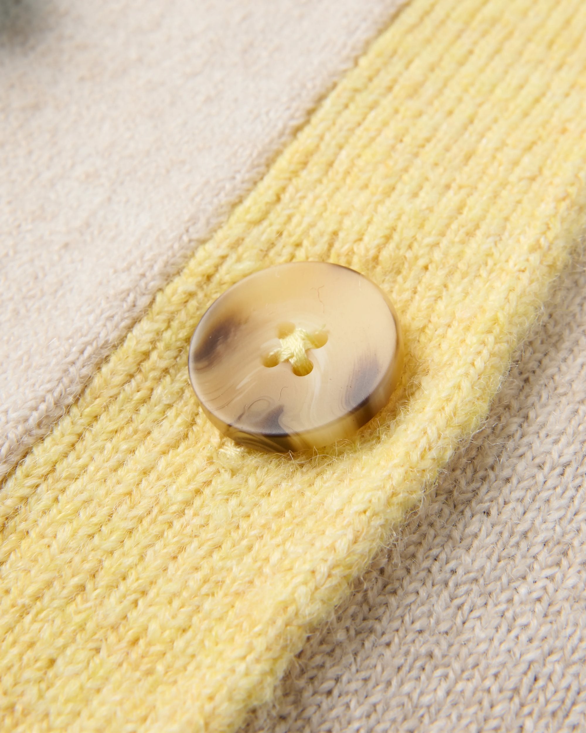 Scenic 'Light' Knitted Cardigan - Scenic Yellow - Flatlay