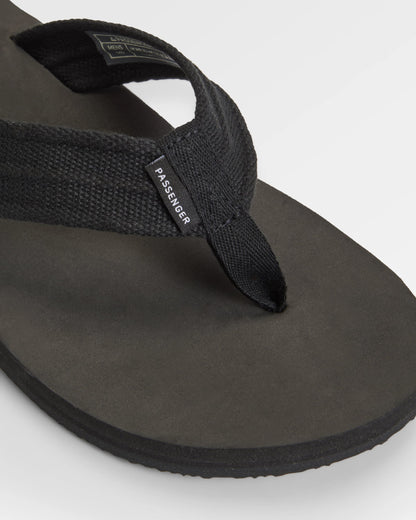 Santos Flip Flop - Black - Flatlay
