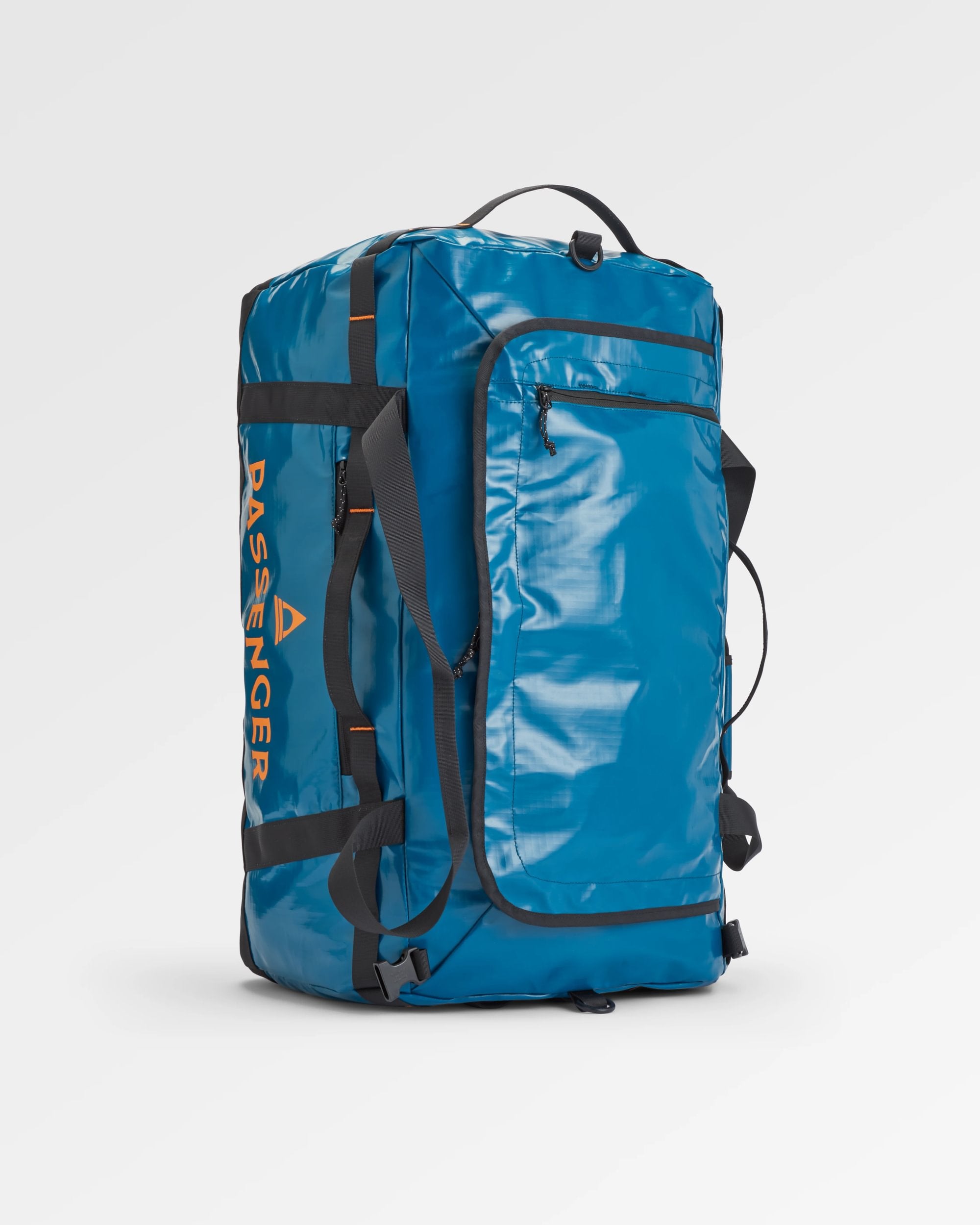 Roamer Recycled 80L Duffel Bag - Tidal Blue - Flatlay