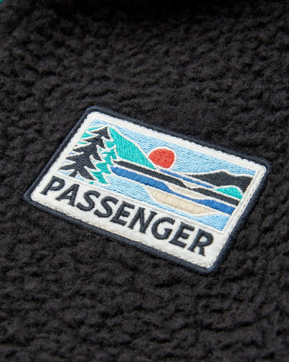 Maine 1/2 Zip Recycled Sherpa Fleece - Black - Flatlay