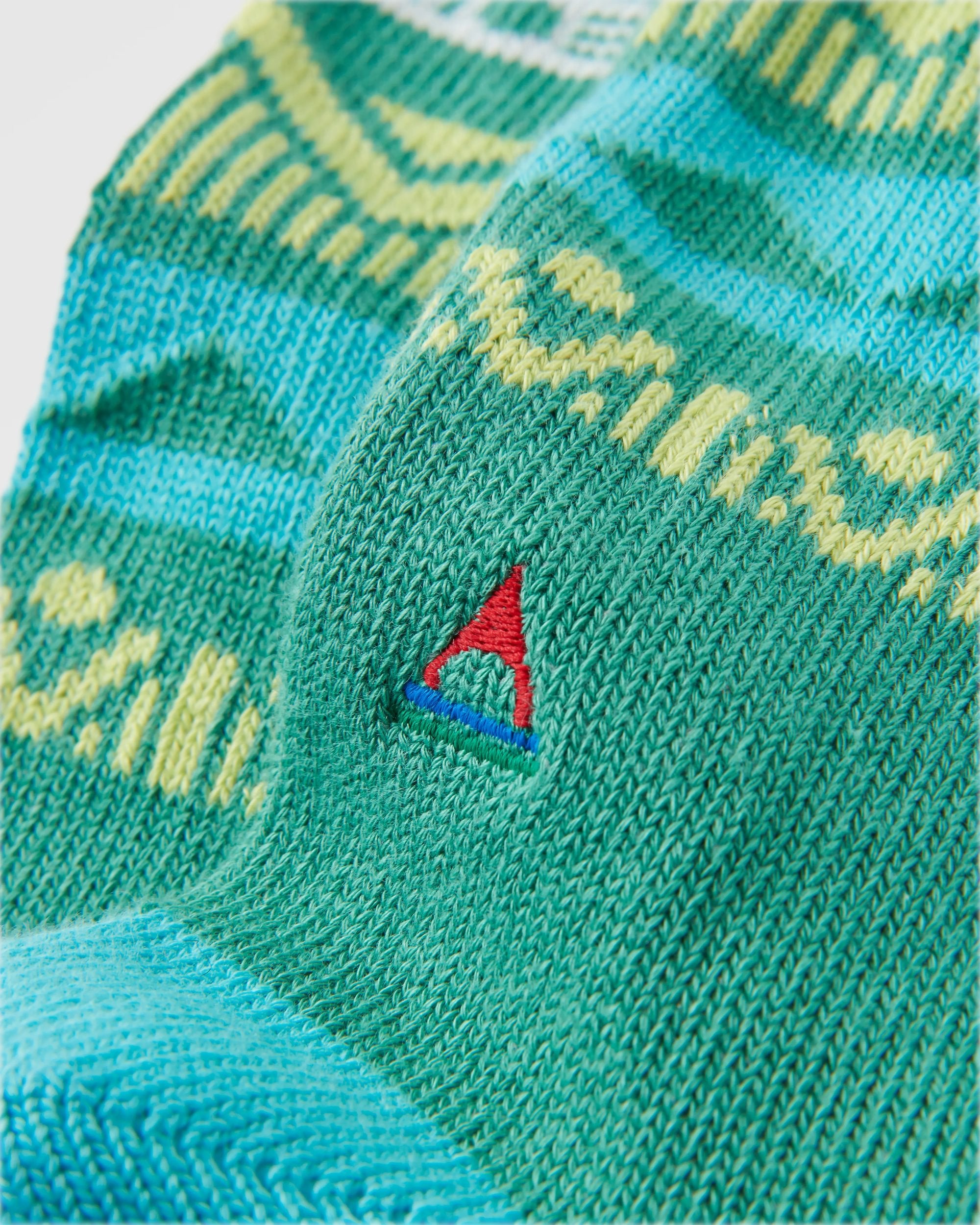 Nettle Organic Patterned Socks - Arctic - Flatlay