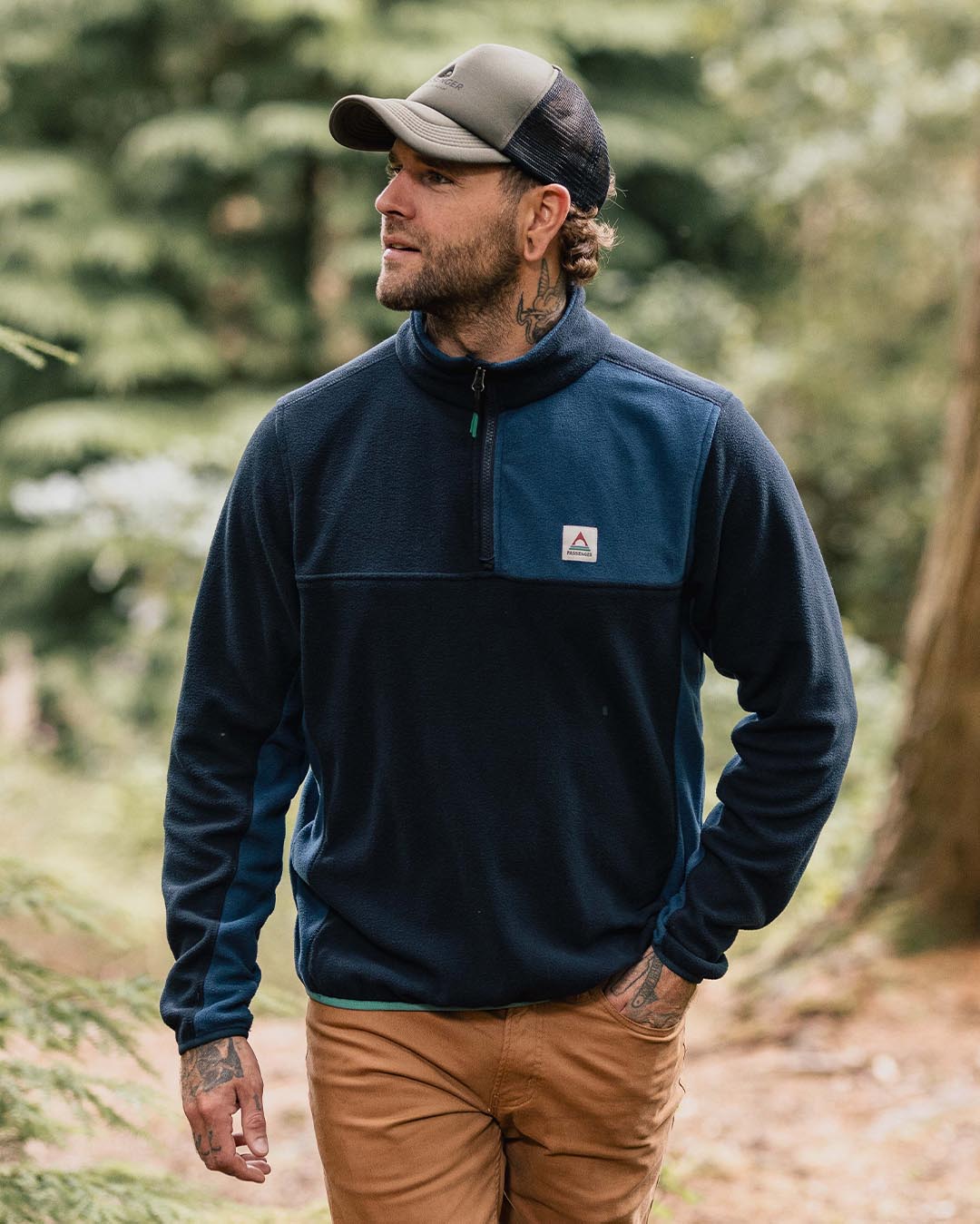 Root Recycled Polar 1/4 Zip Fleece - Deep Navy