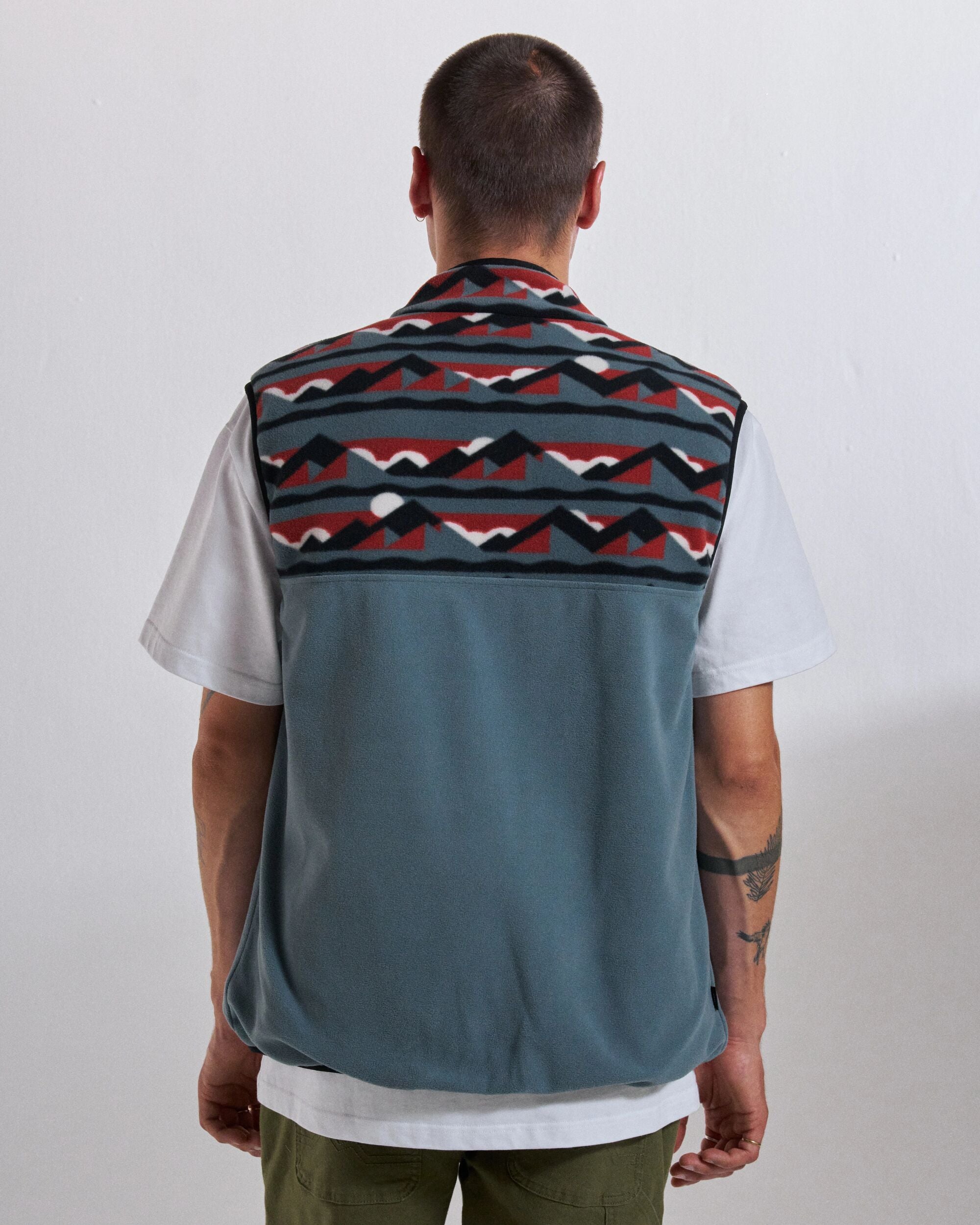 Set Off Reversible Polartec® Fleece Vest - Views Storm Grey - Studio Model