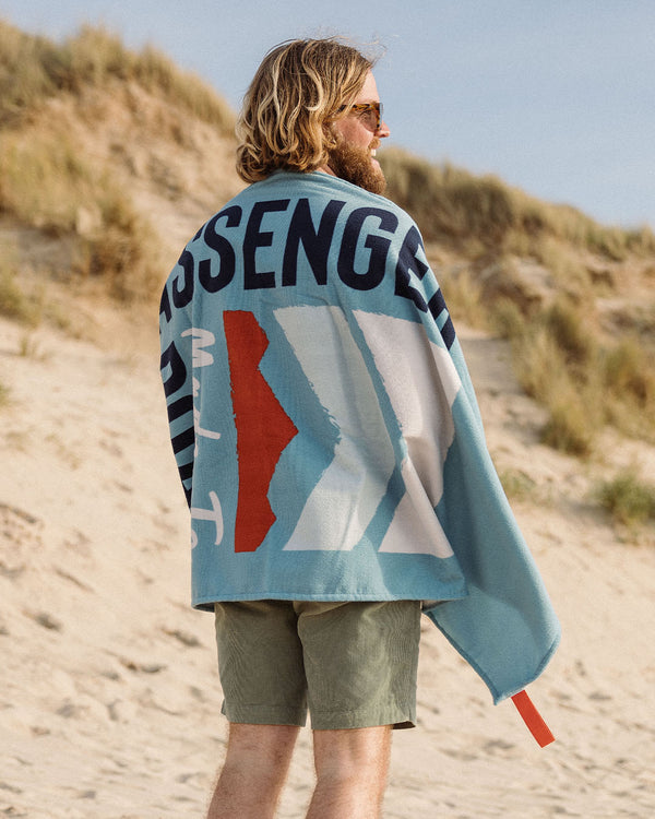 Male_Portland Recycled Beach Towel - Provincial Blue