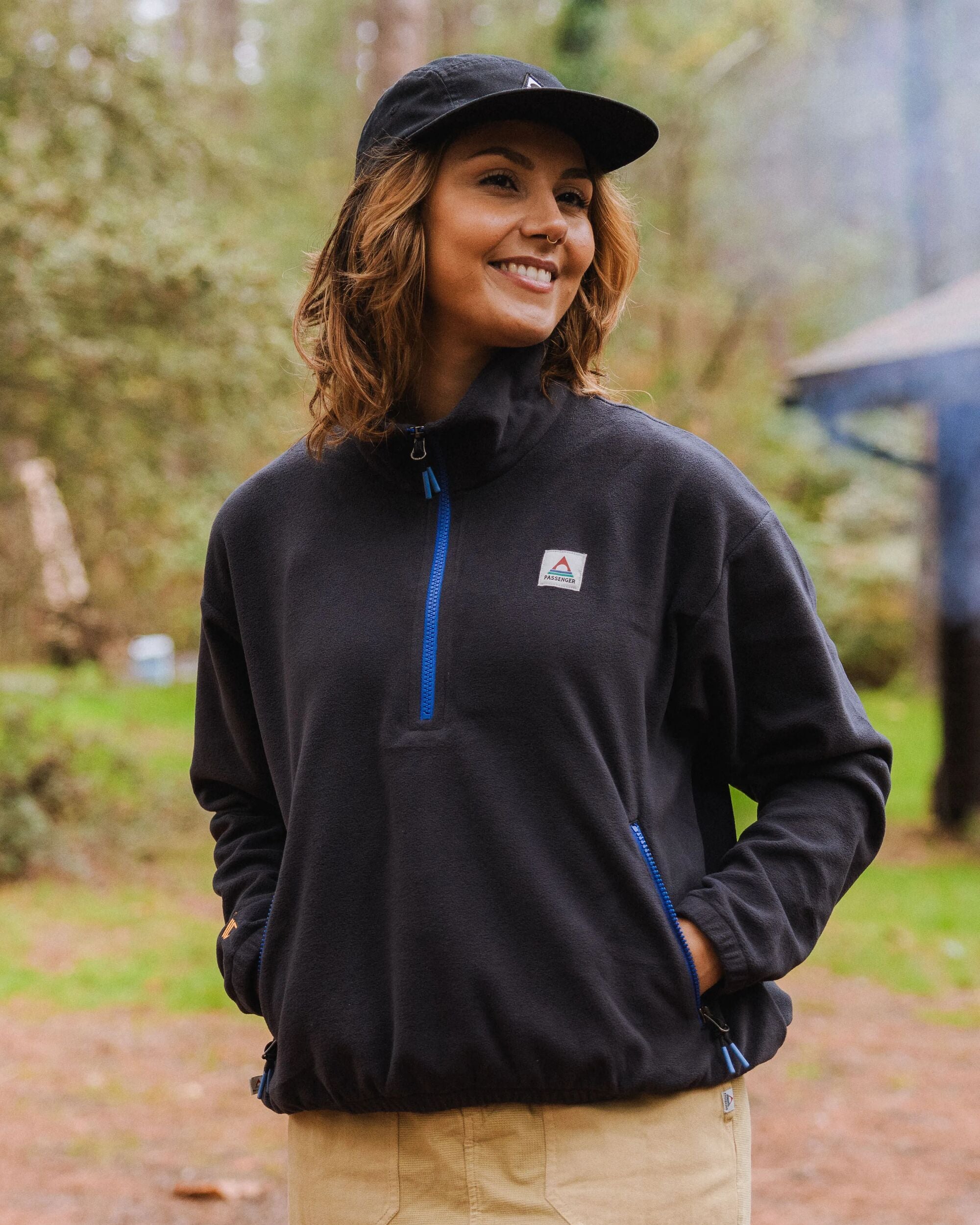 Ayla Recycled Micro Polartec® Fleece - Black - Lifestyle