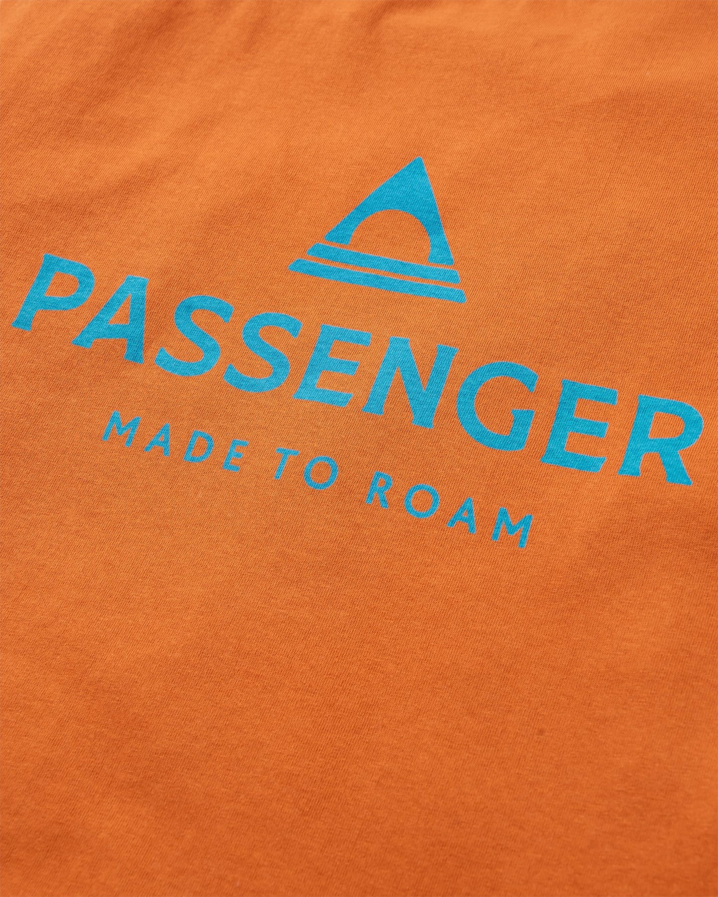 Passenger Recycled Cotton T-Shirt - Sunset Orange - Flatlay