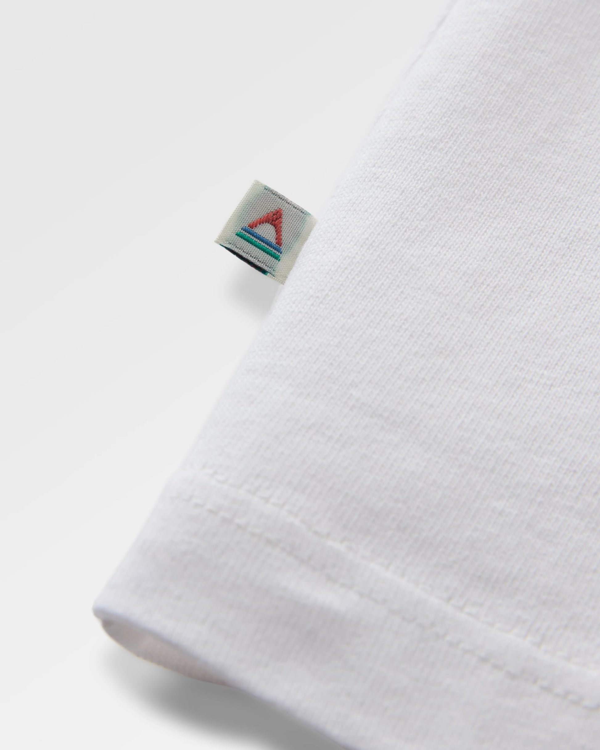 Snapshot Recycled Cotton Vest - White - Flatlay