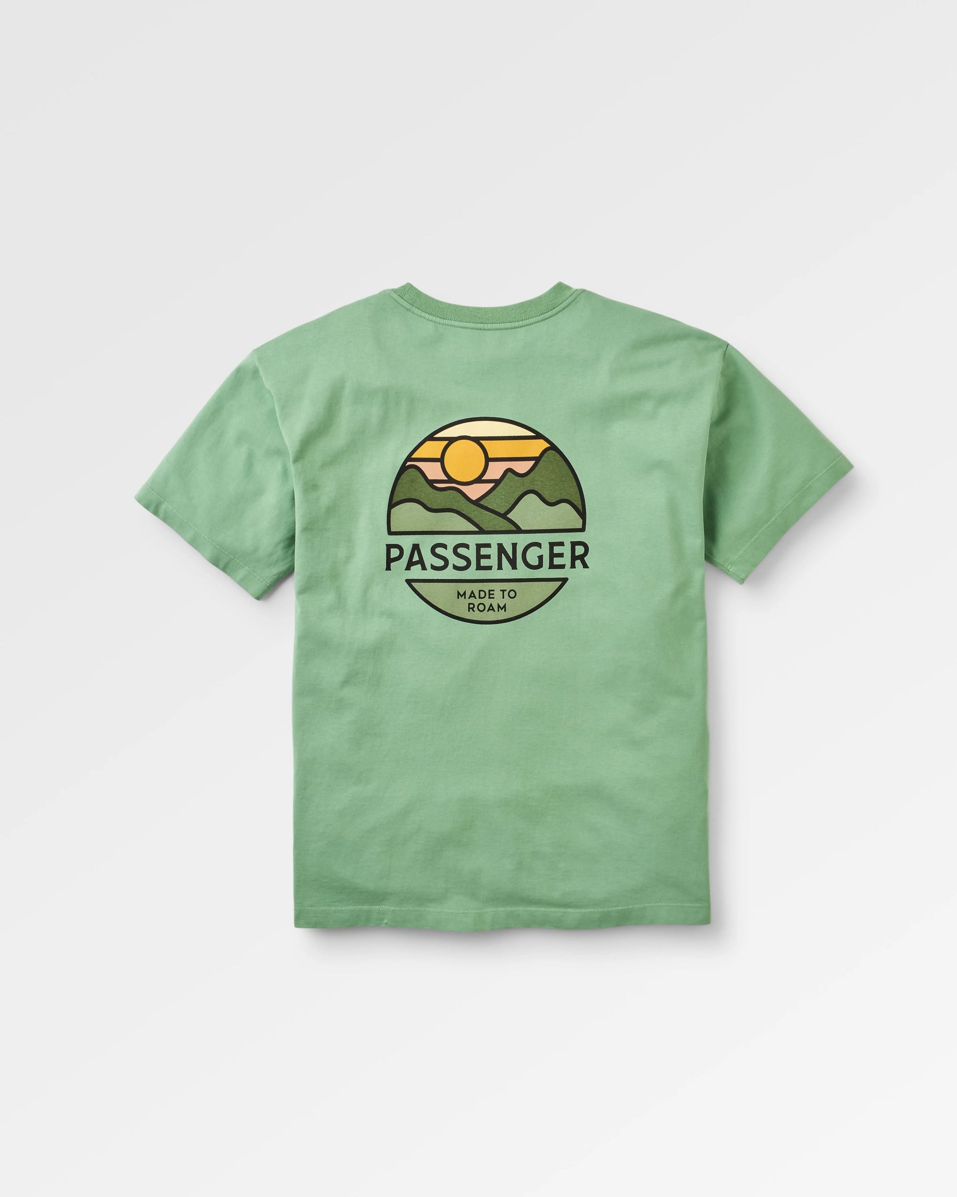 Laidback Recycled Cotton Relaxed Fit T-Shirt - Stem Green - Flatlay