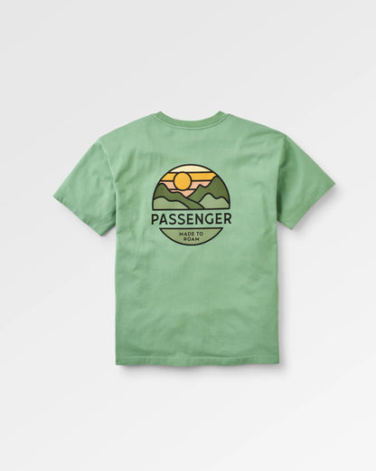 Laidback Recycled Cotton Relaxed Fit T-Shirt - Stem Green - Flatlay