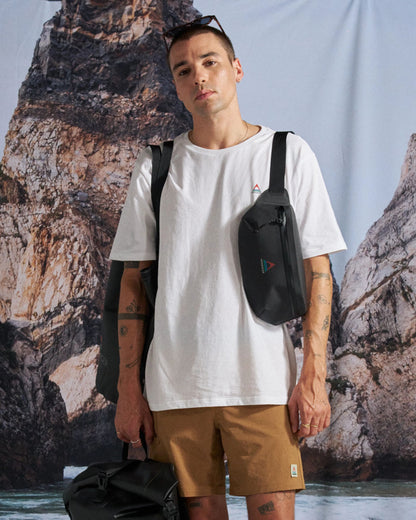 Tide Nylon Hip Pack - Black - Studio Model - Male