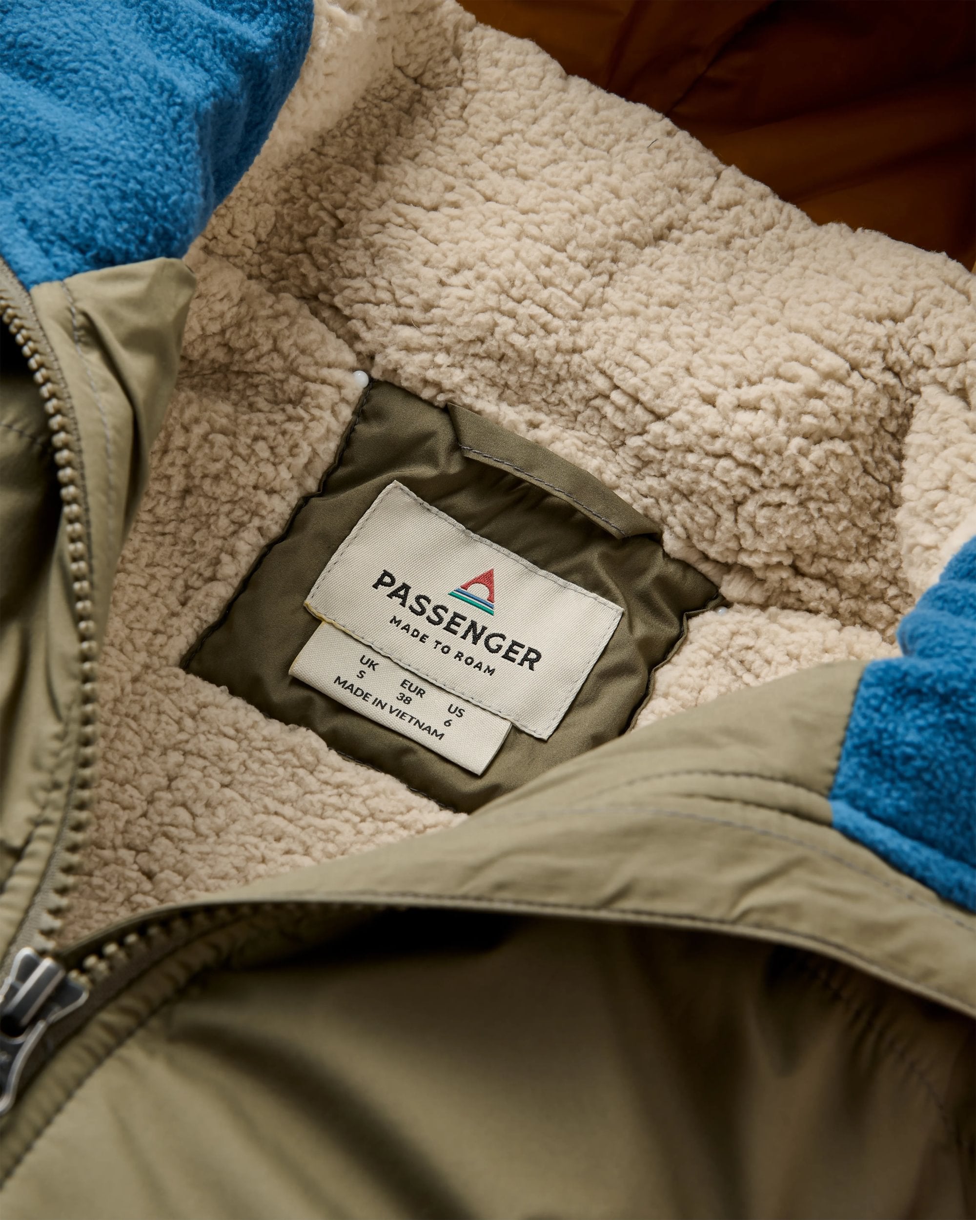 Flora Sherpa Lined Gilet - Dusty Olive - Flatlay