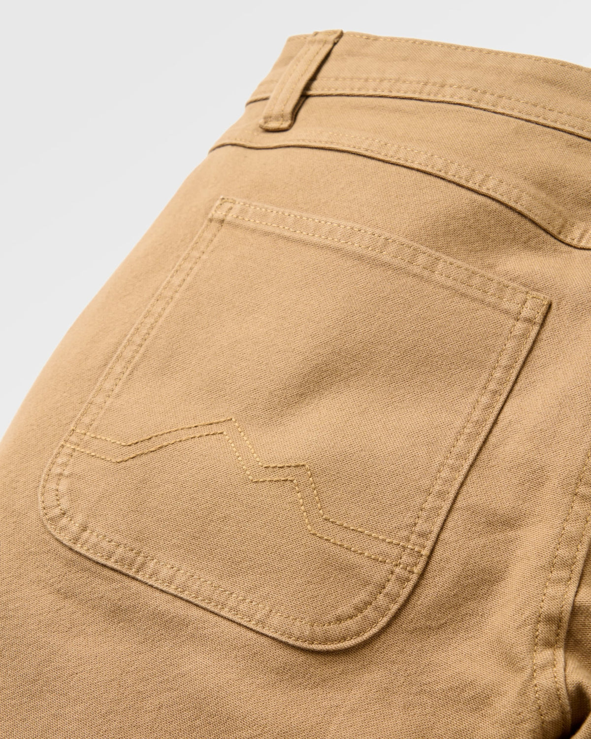 Vantage Lined Cotton Canvas Trouser - Caramel - Flatlay