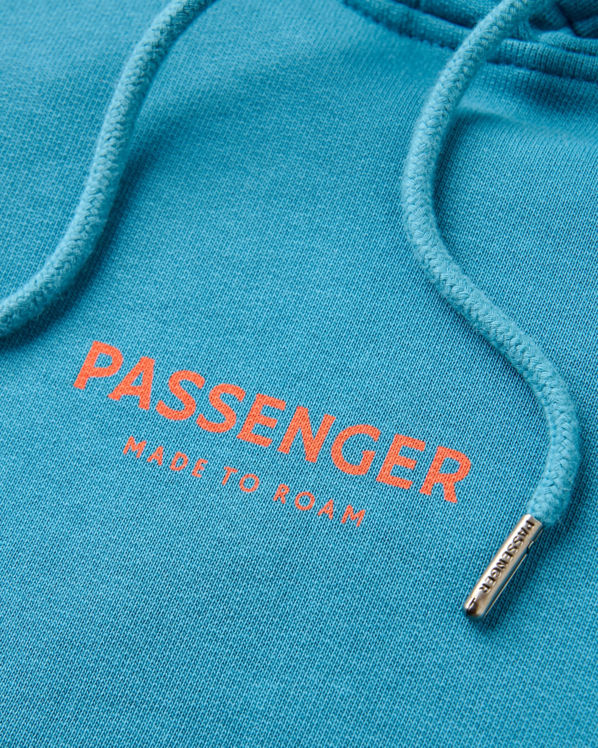 Passenger Relaxed Fit Hoodie - Blue Steel - Flatlay
