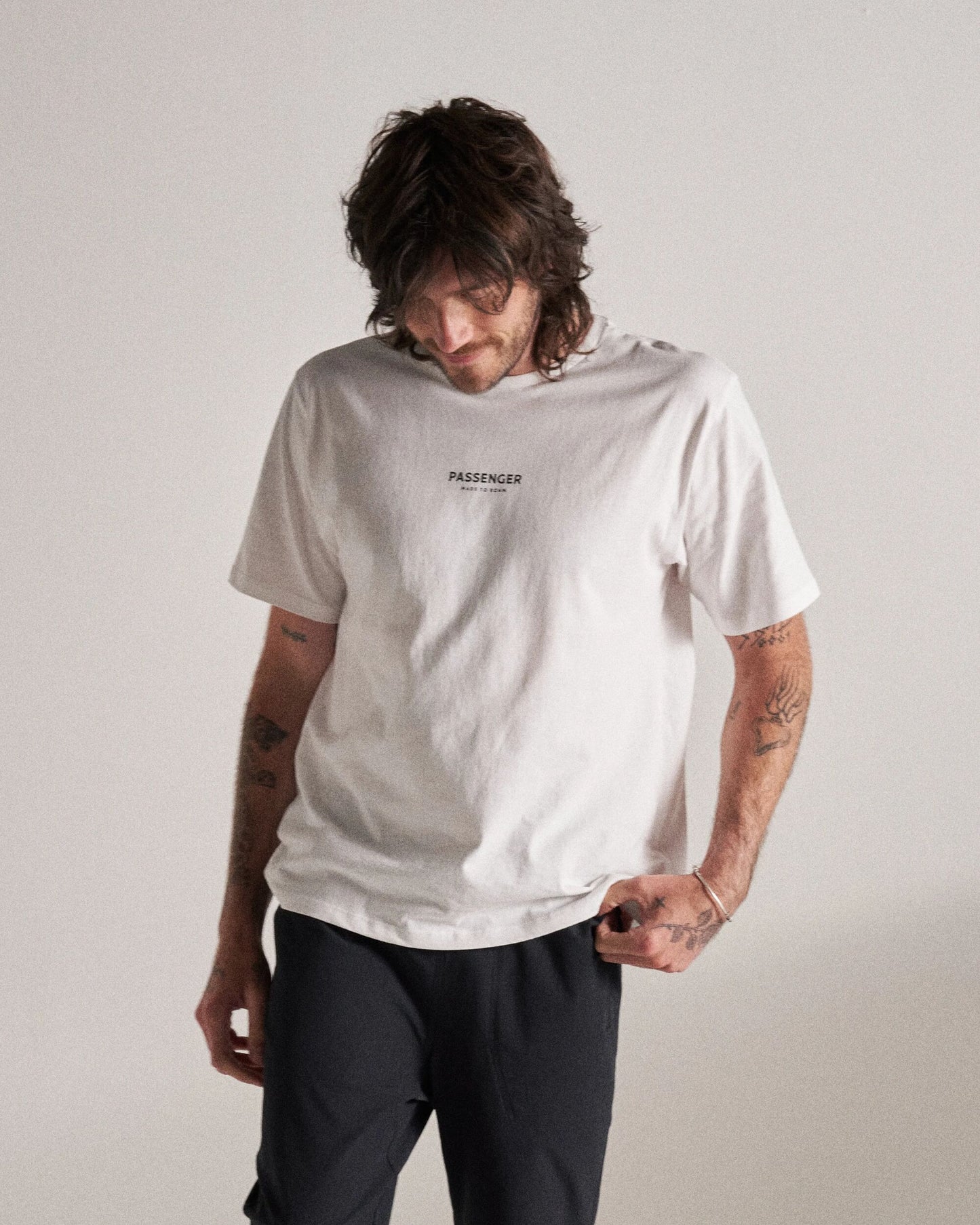 Passenger Recycled Cotton T-Shirt - White - Studio Ecomm