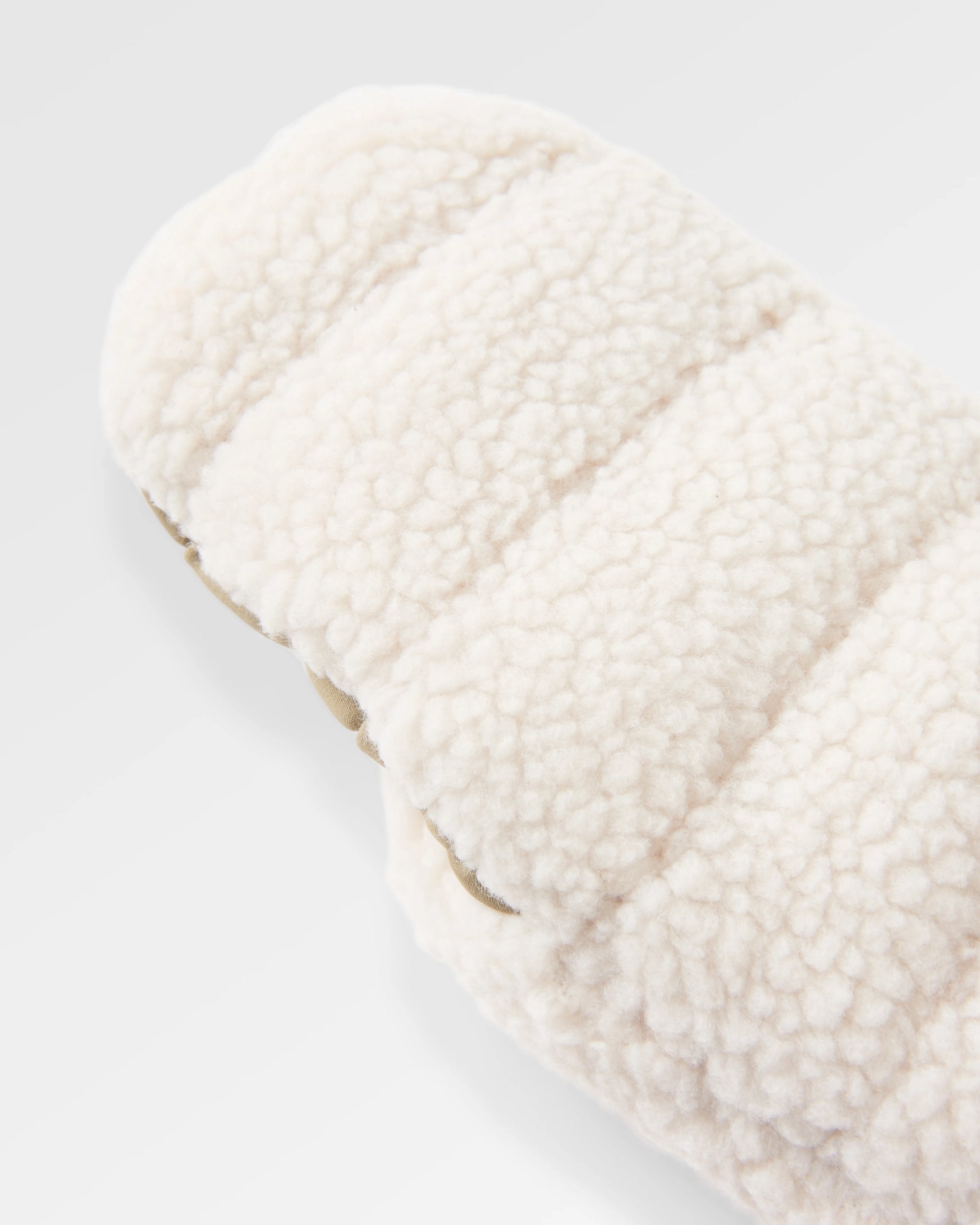 Avalanche Recycled Sherpa Mittens - Birch - Flatlay