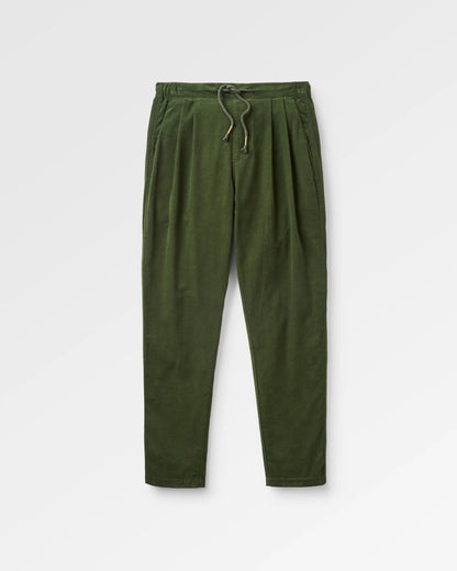 Compass Recycled Cord Trouser - Fir Tree - Flatlay