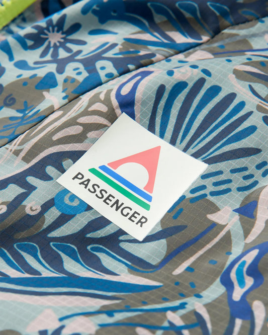 Viento Printed Recycled Windshell Smock - Abstract Seaweed Pistachio