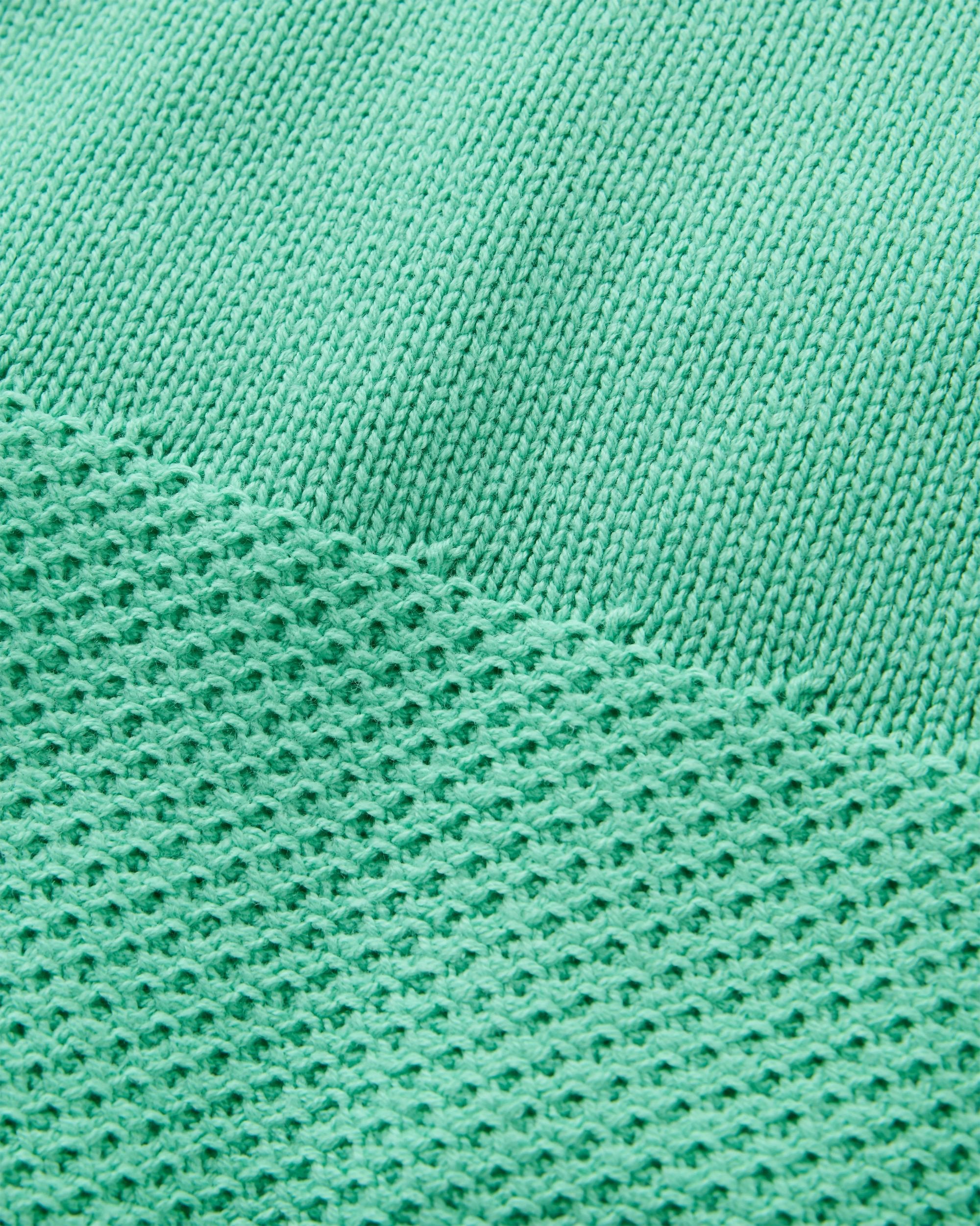 Cove Organic Cotton Knitted Jumper - Aquamarine - Flatlay