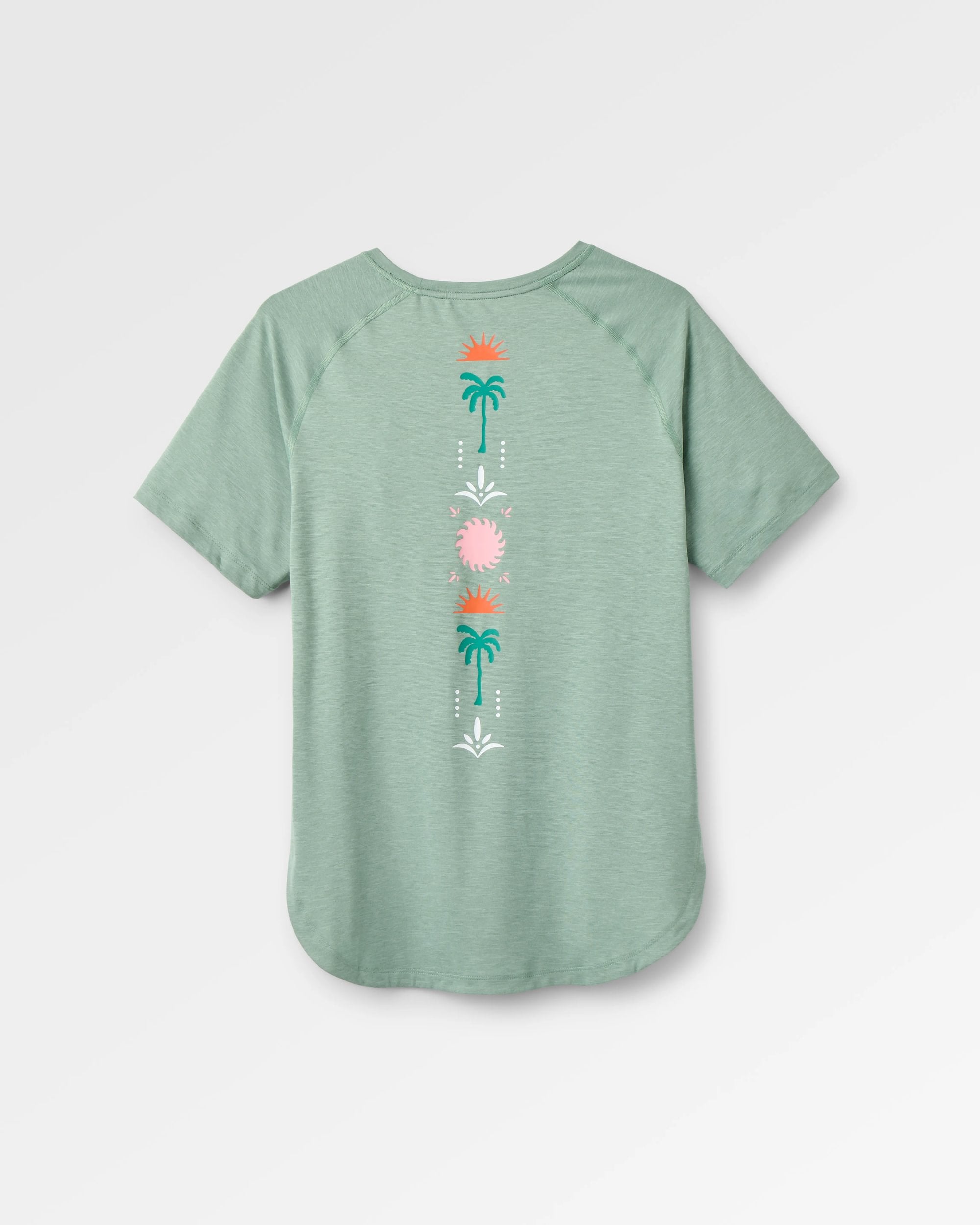 Sunvale Lightweight Surf T-Shirt - Pistachio Marl - Flatlay
