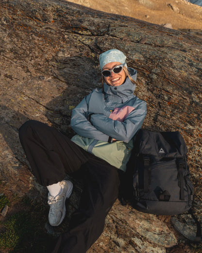 Trailscape Women's Waterproof Jacket - Stormy Blue/Pistachio - IGC
