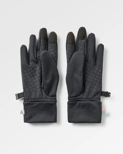 Jacks Touch Screen Gloves - Black - Flatlay