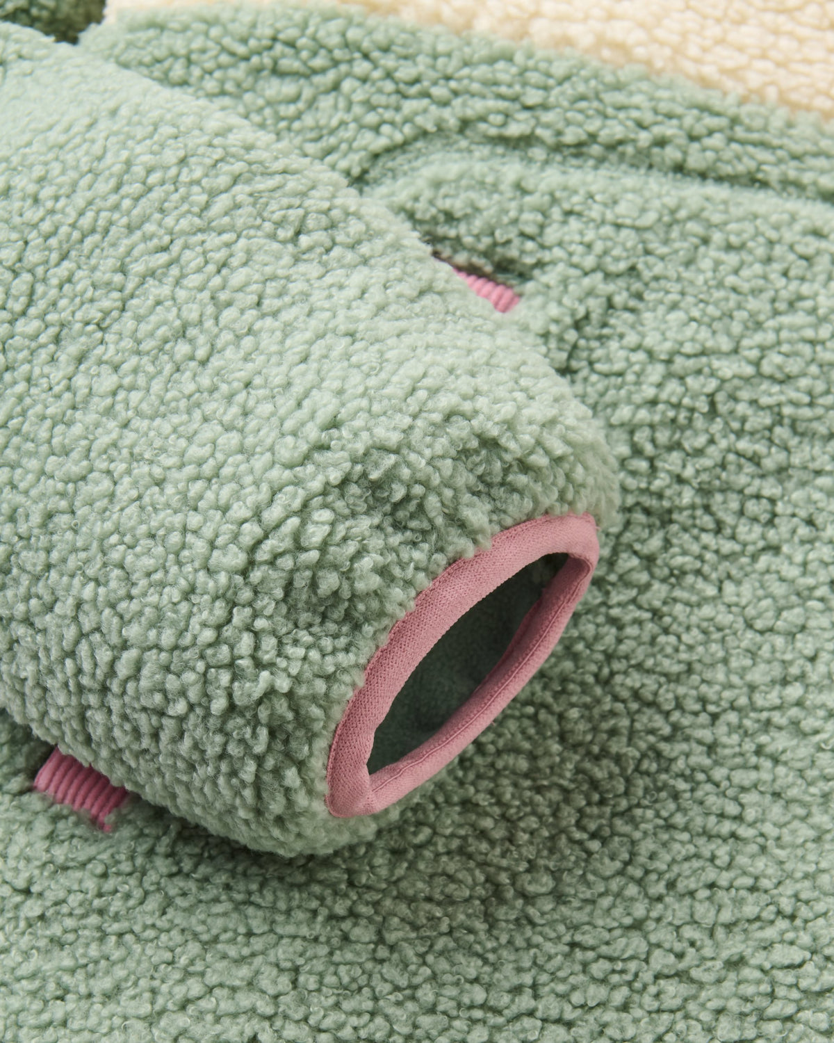 Clover Sherpa Fleece Pullover - Pistachio - Flatlay