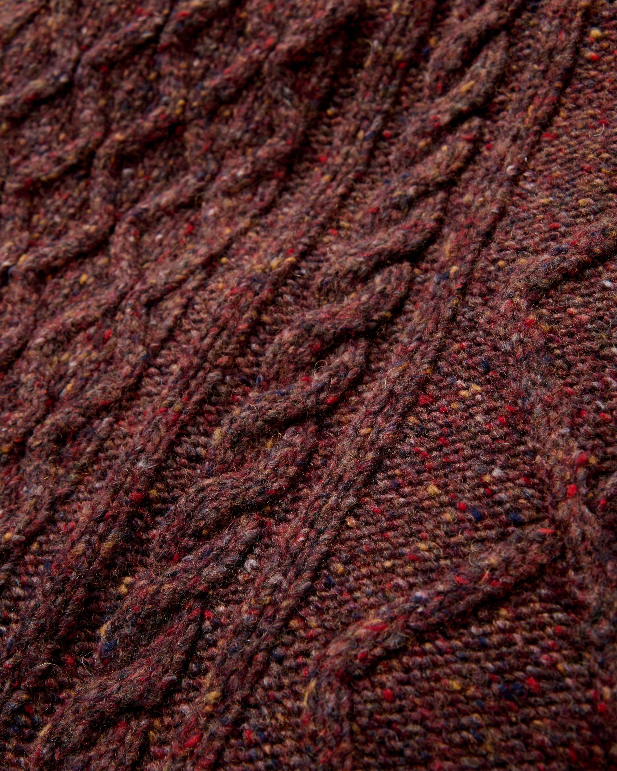 Sandbar Merino Blend Knitted Jumper - Brambleberry - Flatlay