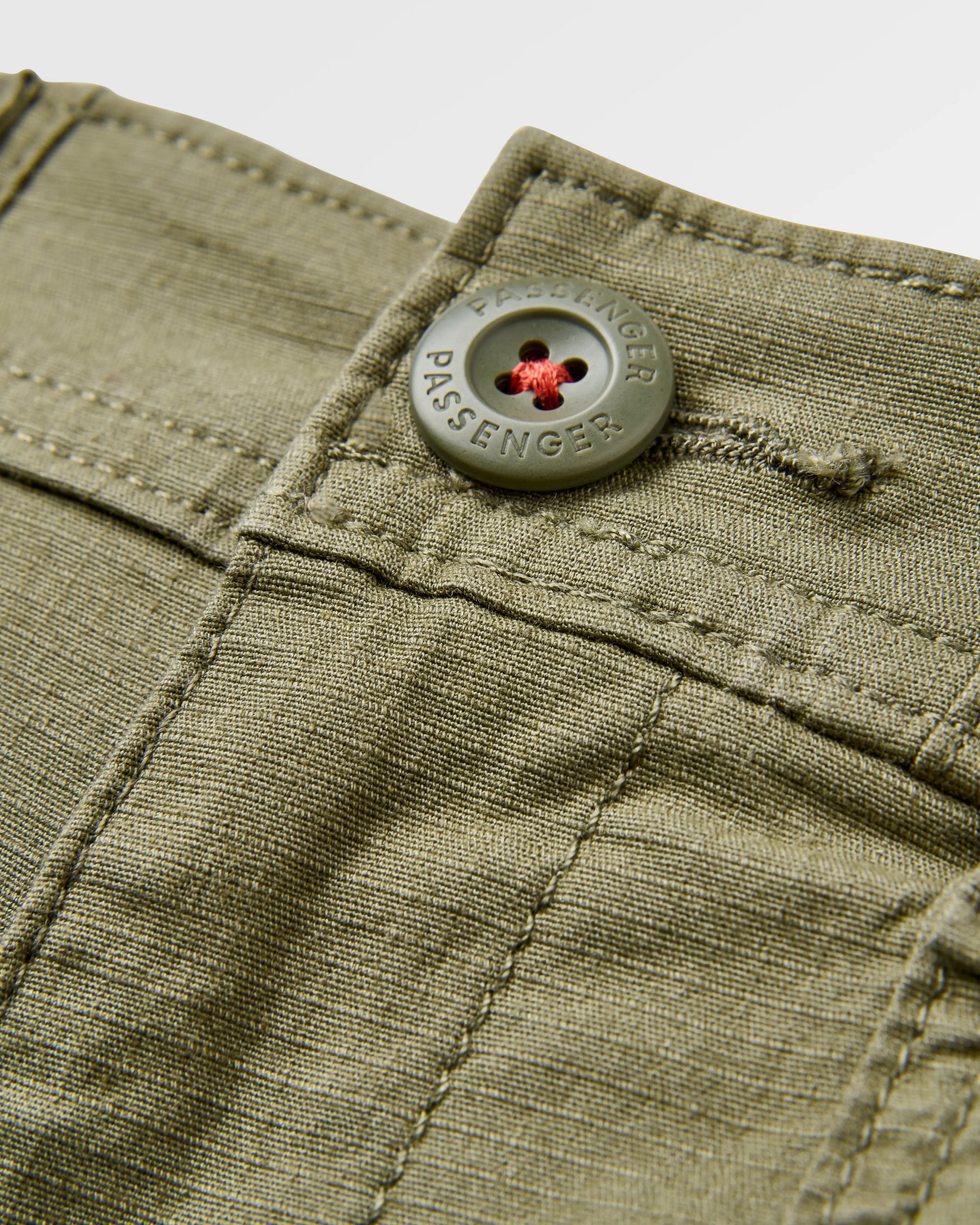 Kimmer Ripstop Cotton Short - Dusty Olive - Flatlay