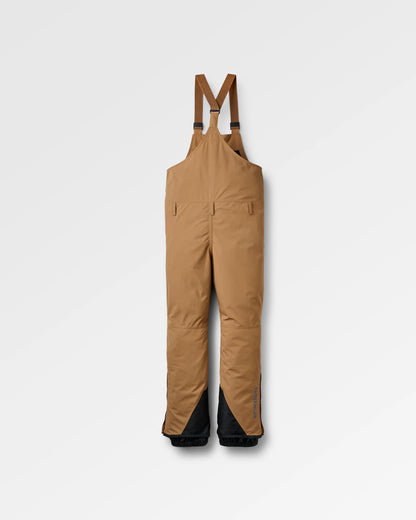 Snowscape Men's Recycled Bibpant - Toffee - Flatlay