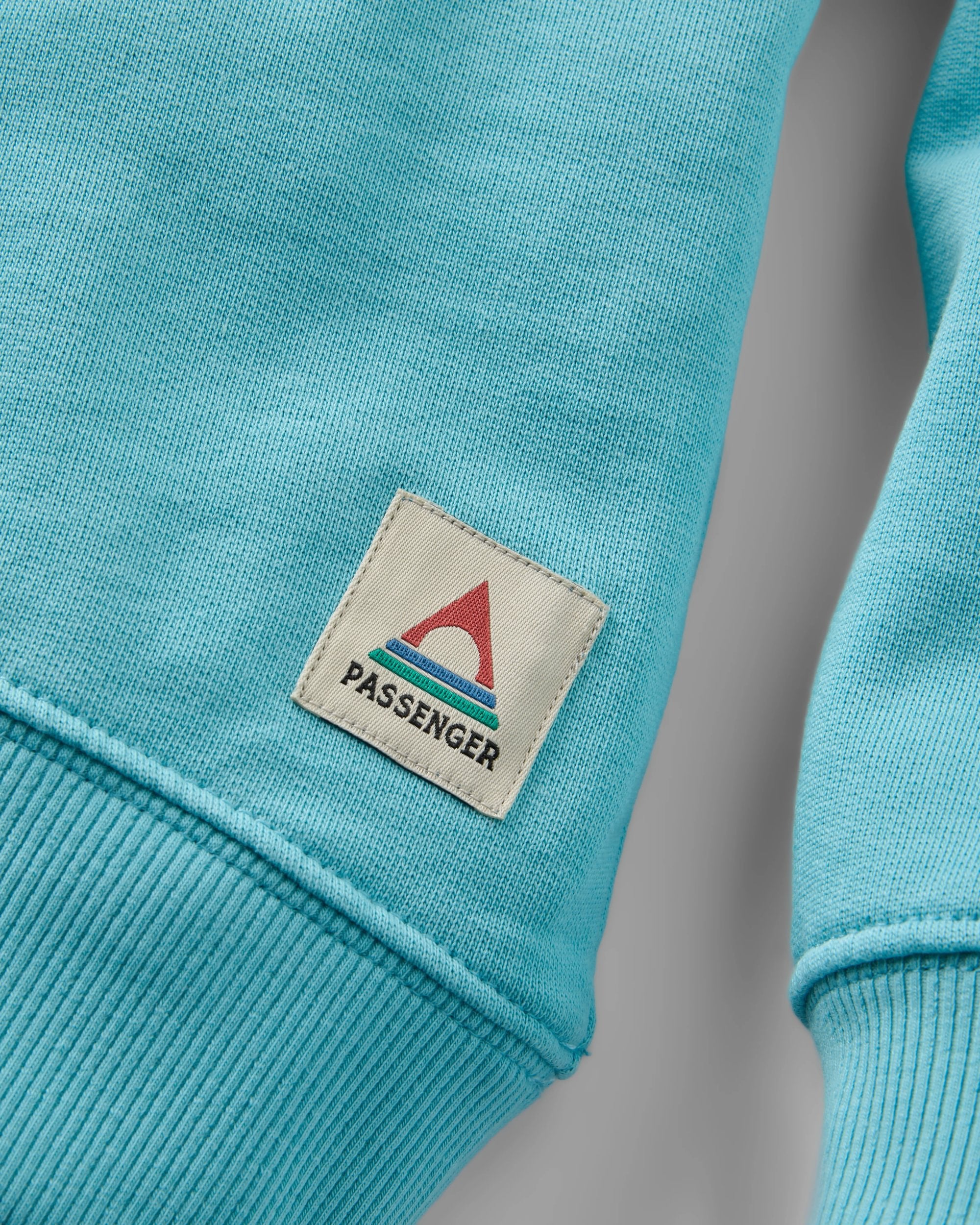 Heritage Recycled Cotton Relaxed Fit Sweatshirt - Retro Blue  - Flatlay