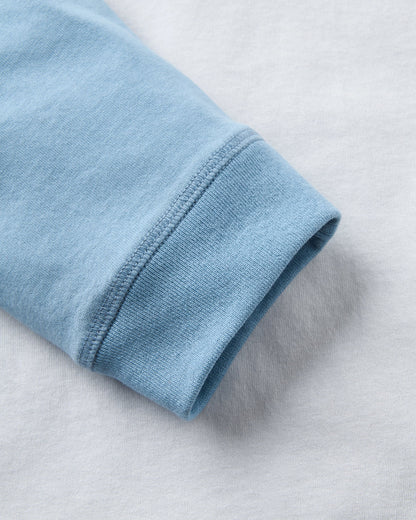 Roamer Recycled Cotton Raglan T-Shirt - Grey Blue - Flatlay