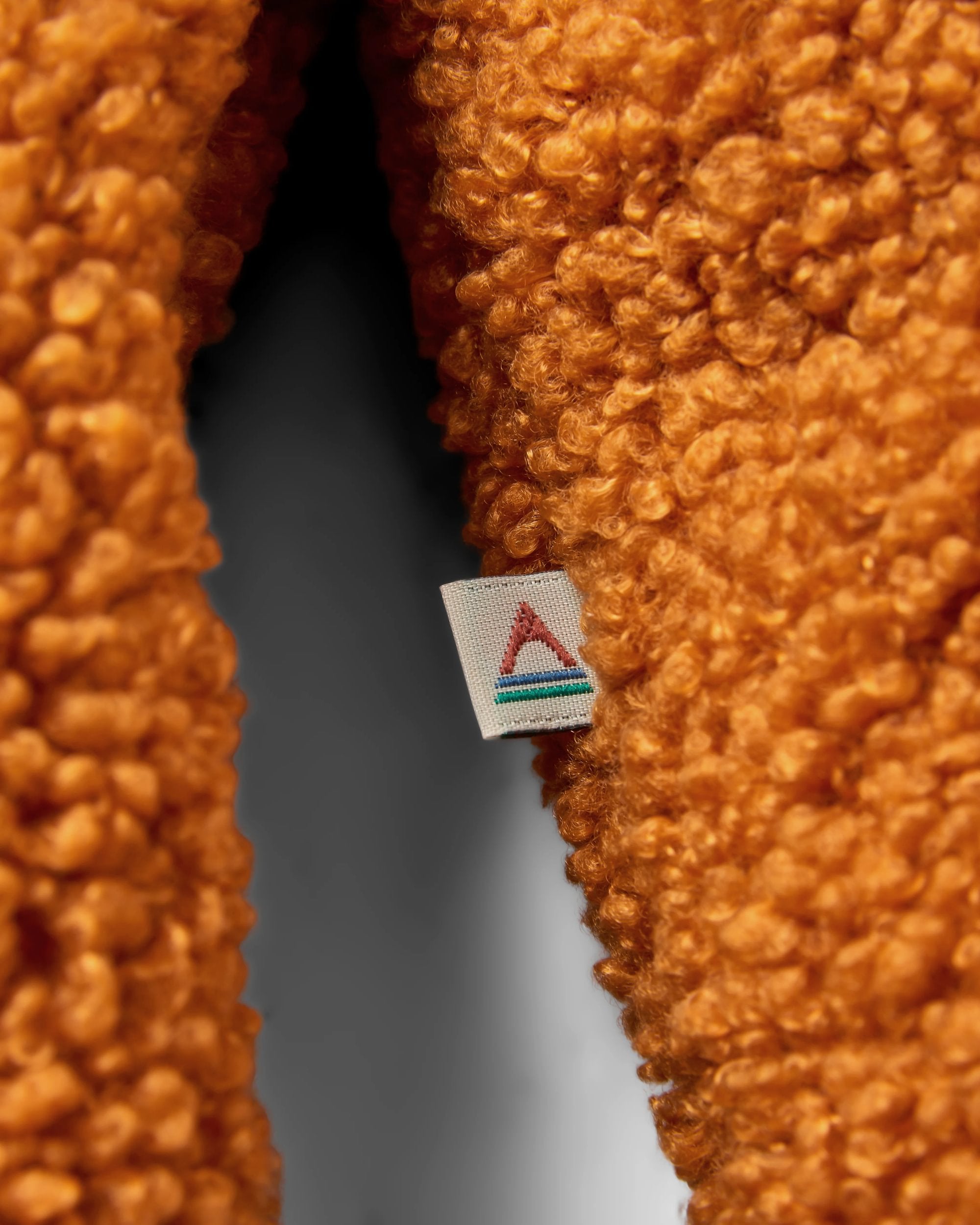 Woodland Recycled Polar-lined Sherpa Fleece - Retro Orange - Flatlay