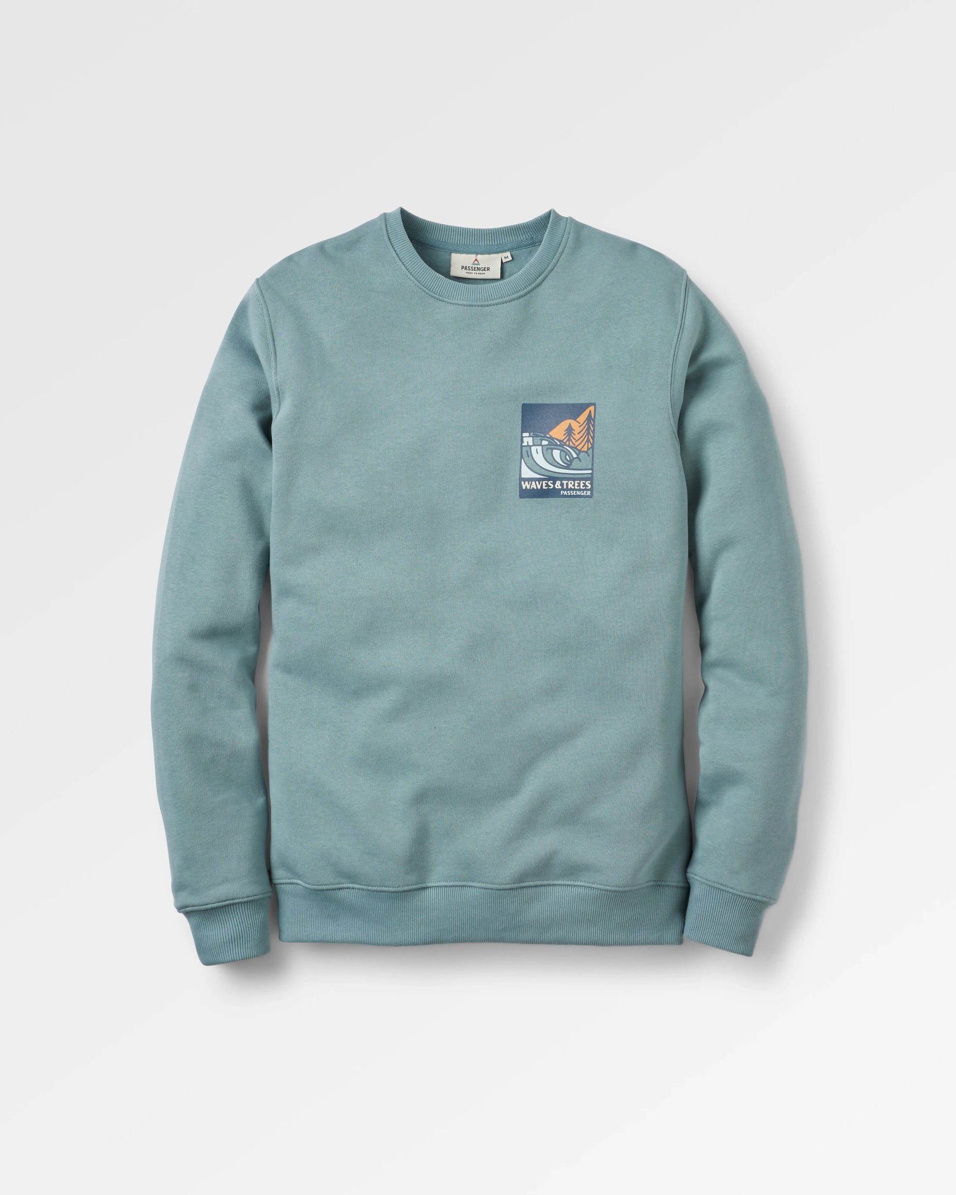 Waves & Trees Organic Cotton Sweatshirt - Stormy Sea