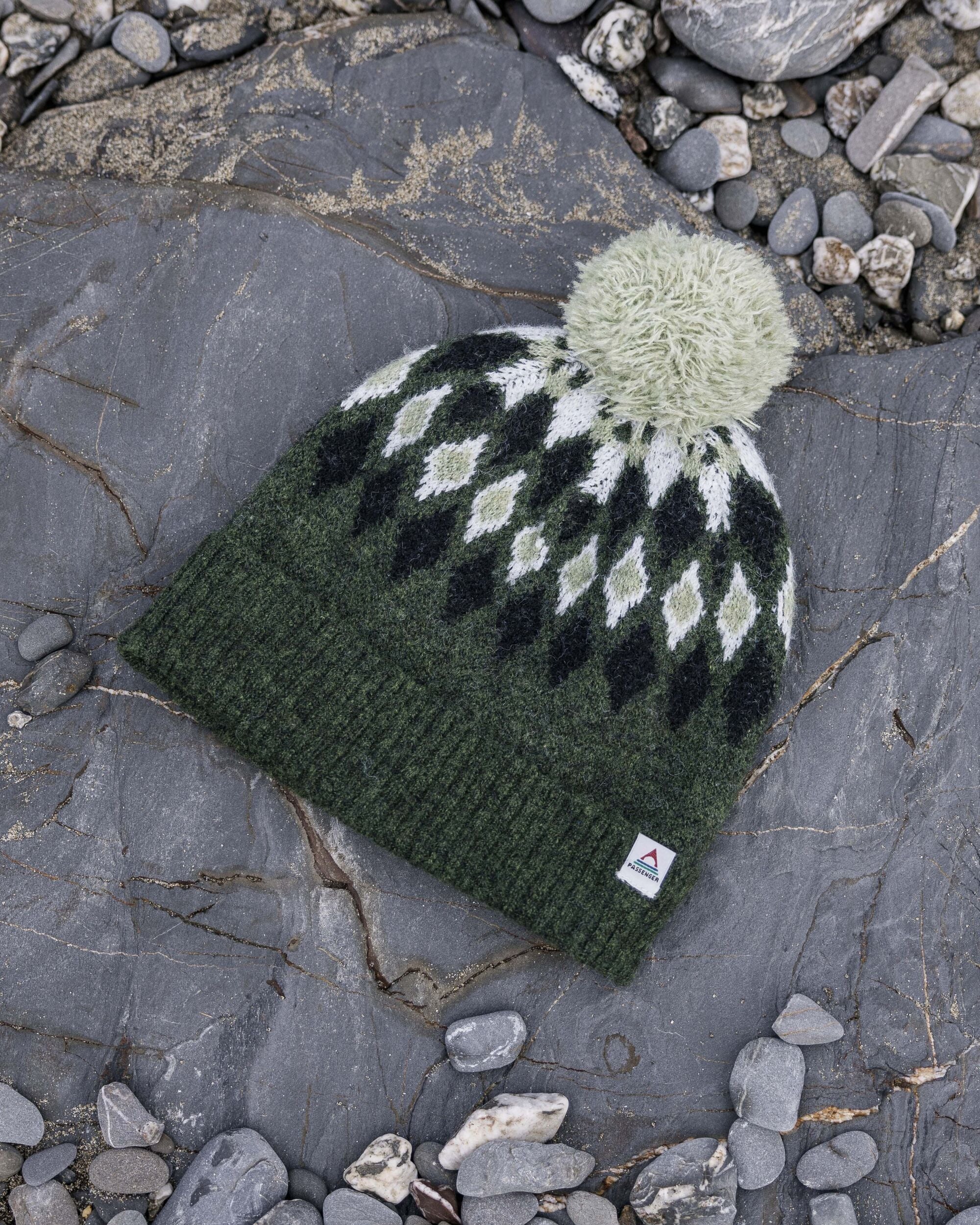 Snowdrop Recycled Bobble Hat - Khaki - Lifestyle