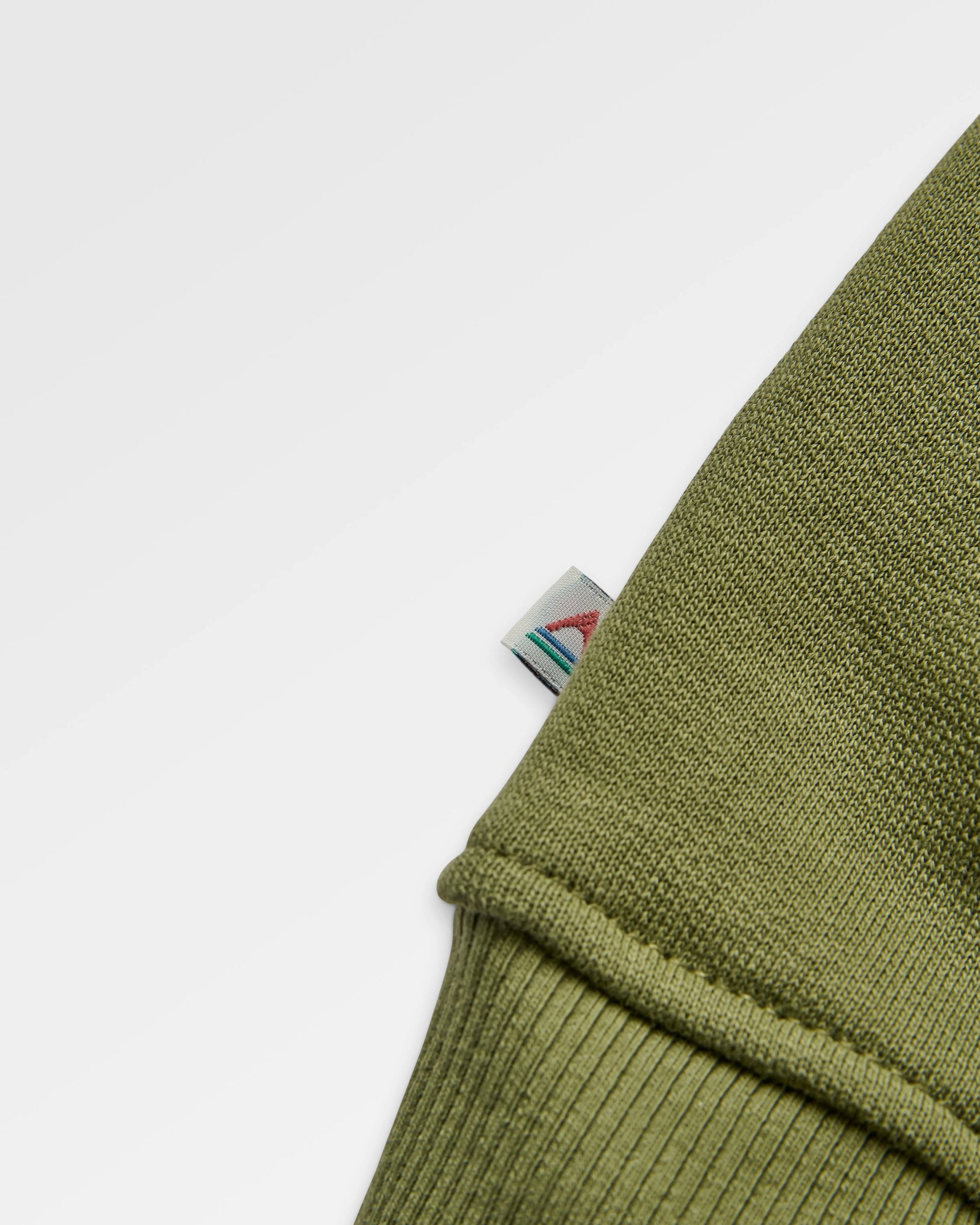 Heritage Full Zip Recycled Cotton Hoodie - Khaki - Flatlay