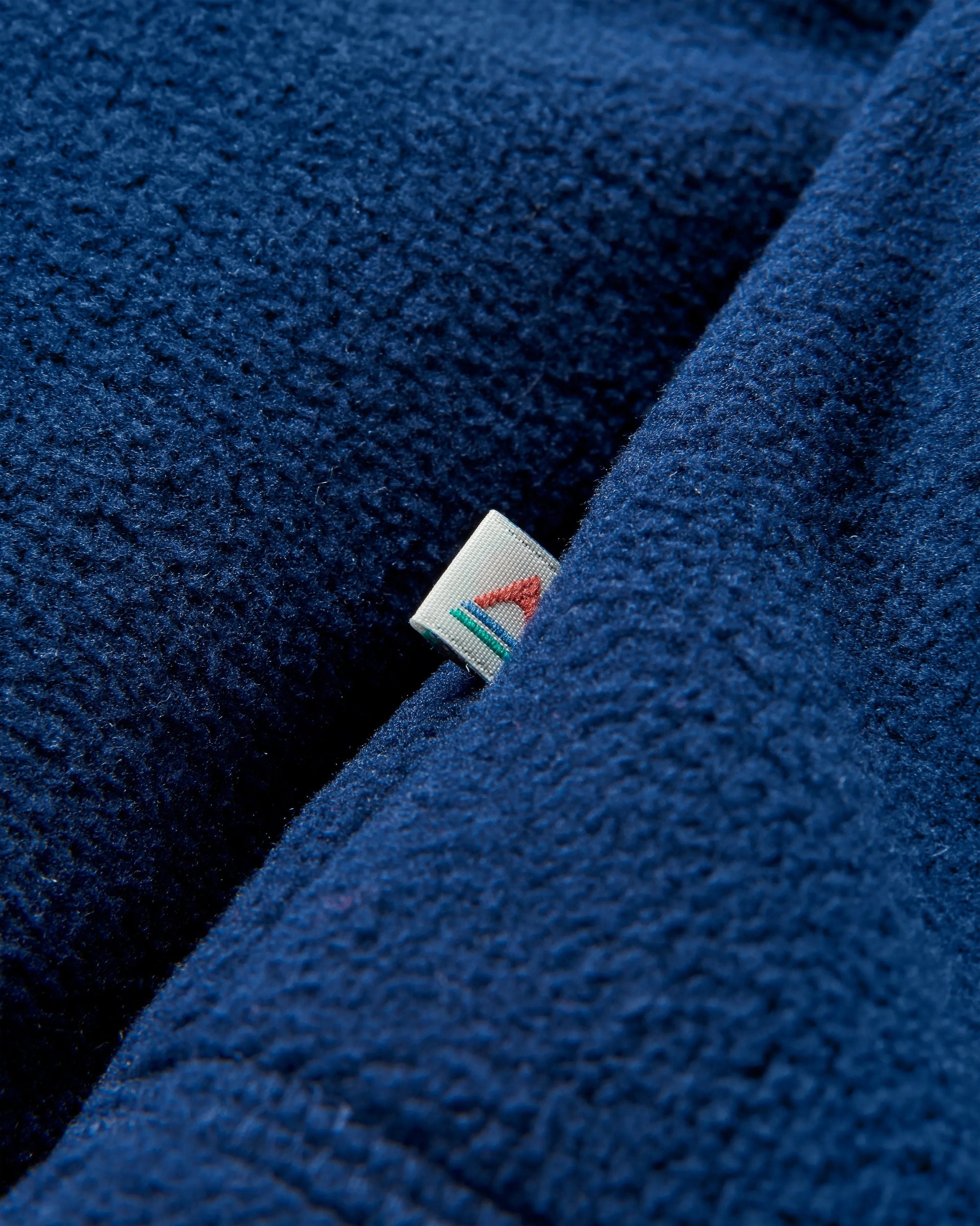 Ebb Recycled Polar Fleece - Rich Navy - Flatlay