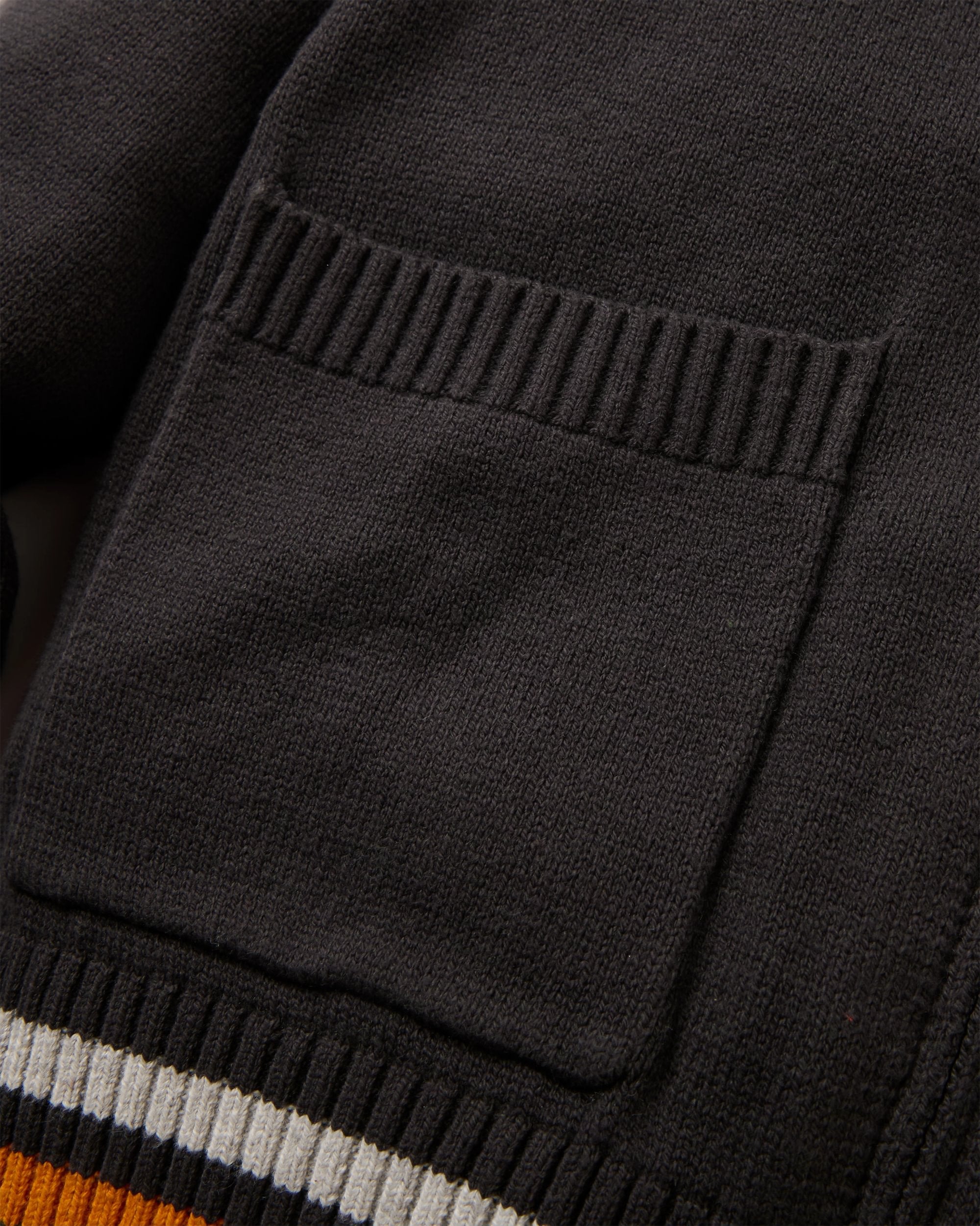 Penida Full-Zip Knitted Jacket - Faded Black - Flatlay