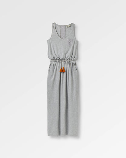 Rivergate Organic Cotton Maxi Dress 2.0 - Grey Marl - Flatlay