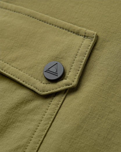Stride Recycled Active Trail Short - Khaki - Flatlay