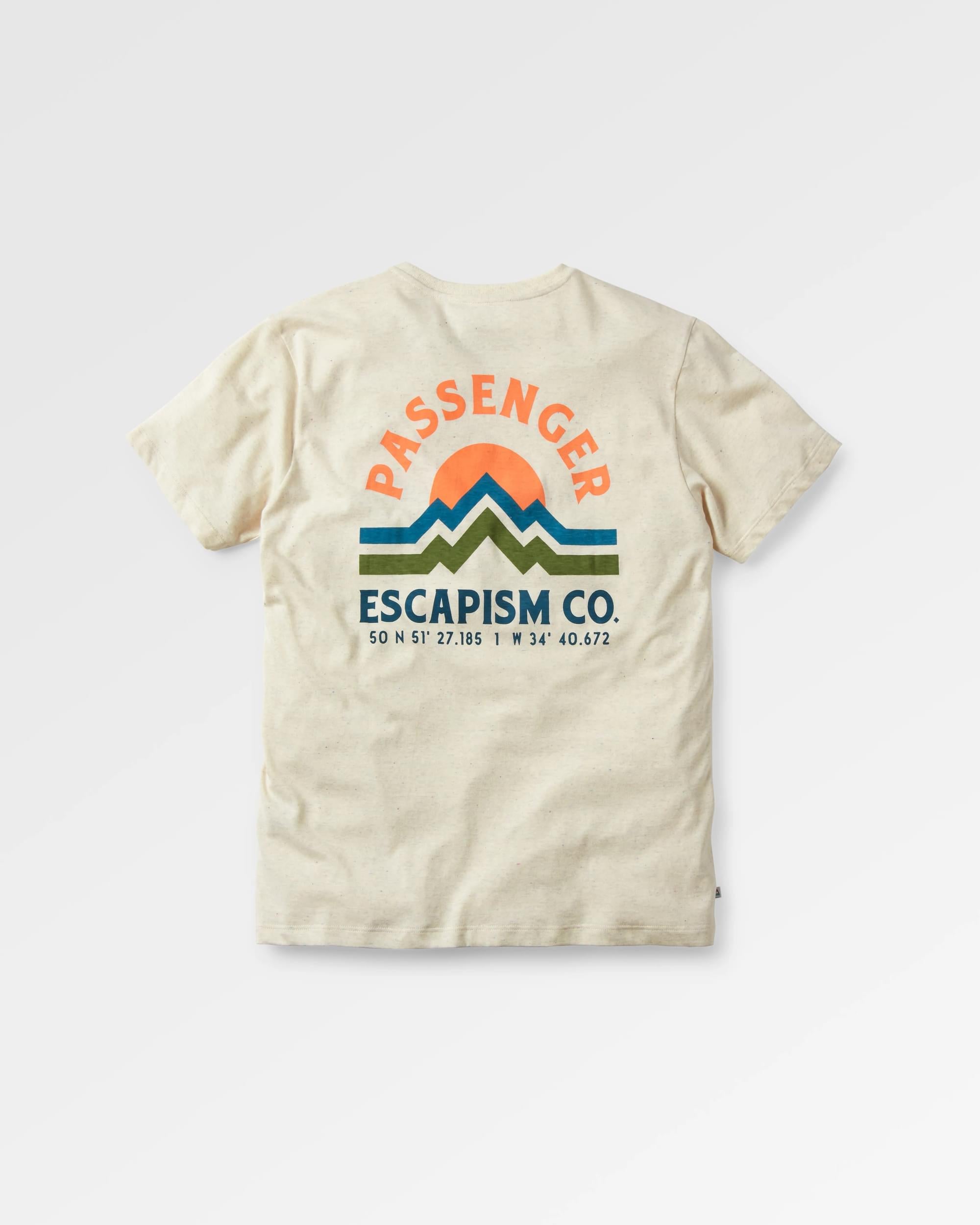 Breathe Recycled Cotton T-Shirt - Milky Marl - Flatlay