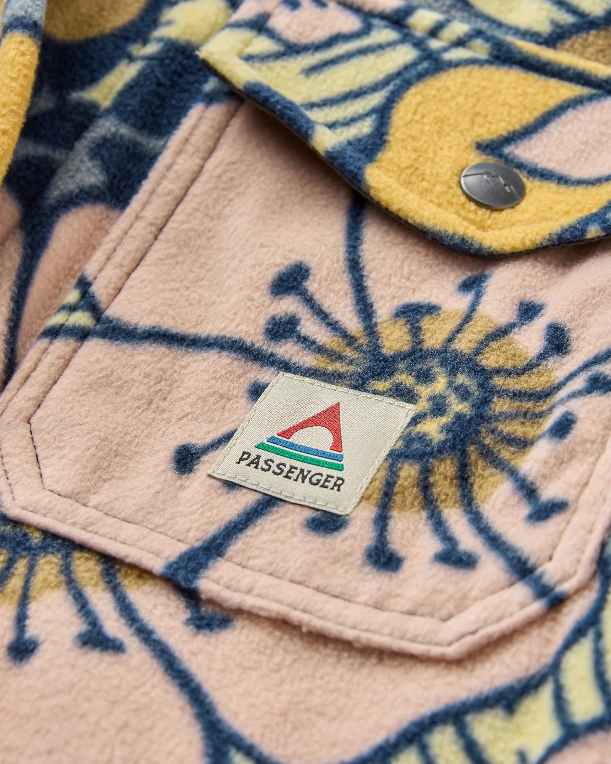 East Recycled Polar Fleece Shirt - Vintage Floral Sunlight