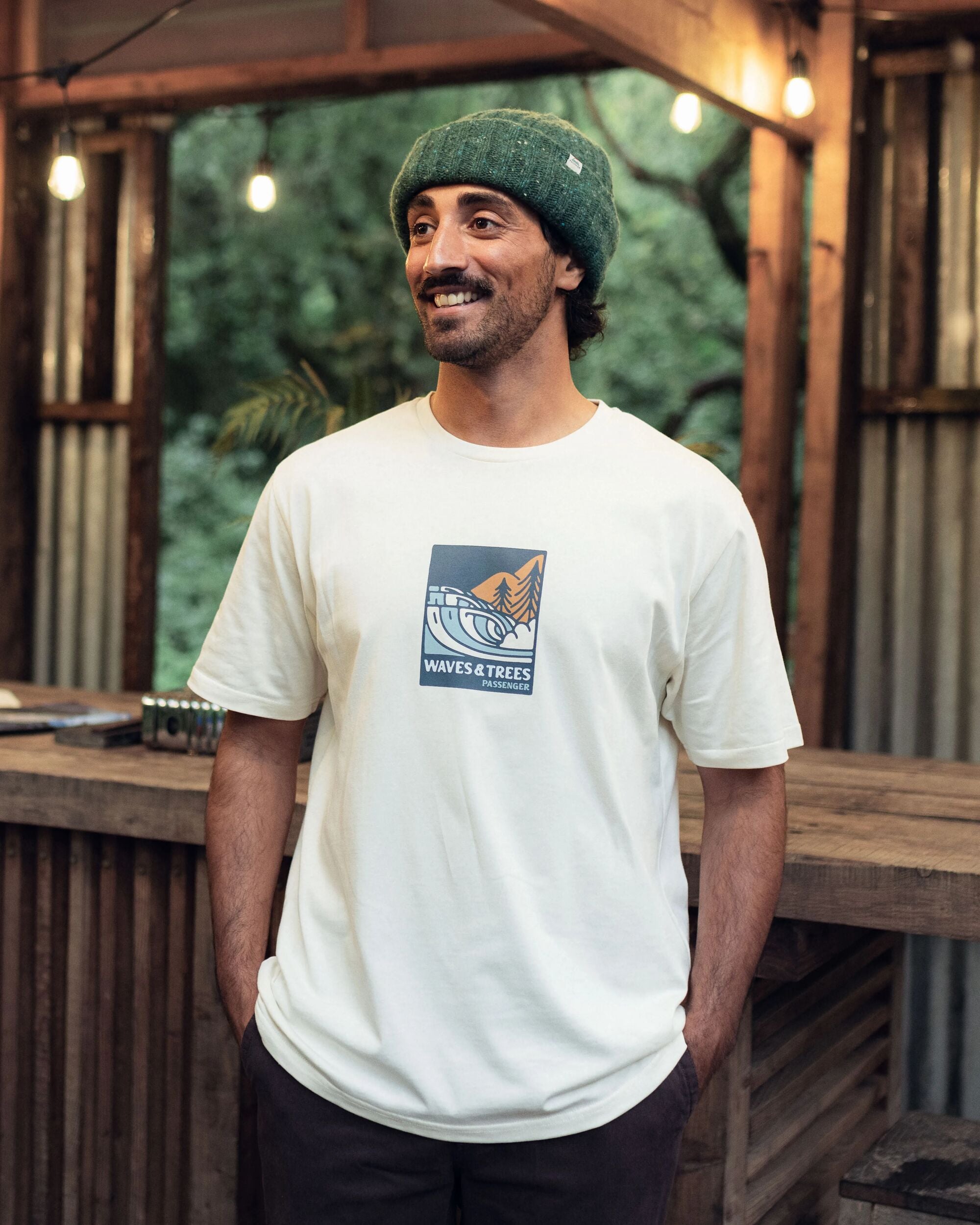 Waves & Trees Organic Cotton T-Shirt - Birch - Lifestyle