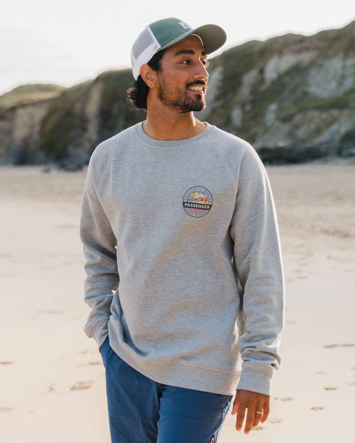 Odyssey Organic Cotton Sweatshirt - Mid Grey Marl