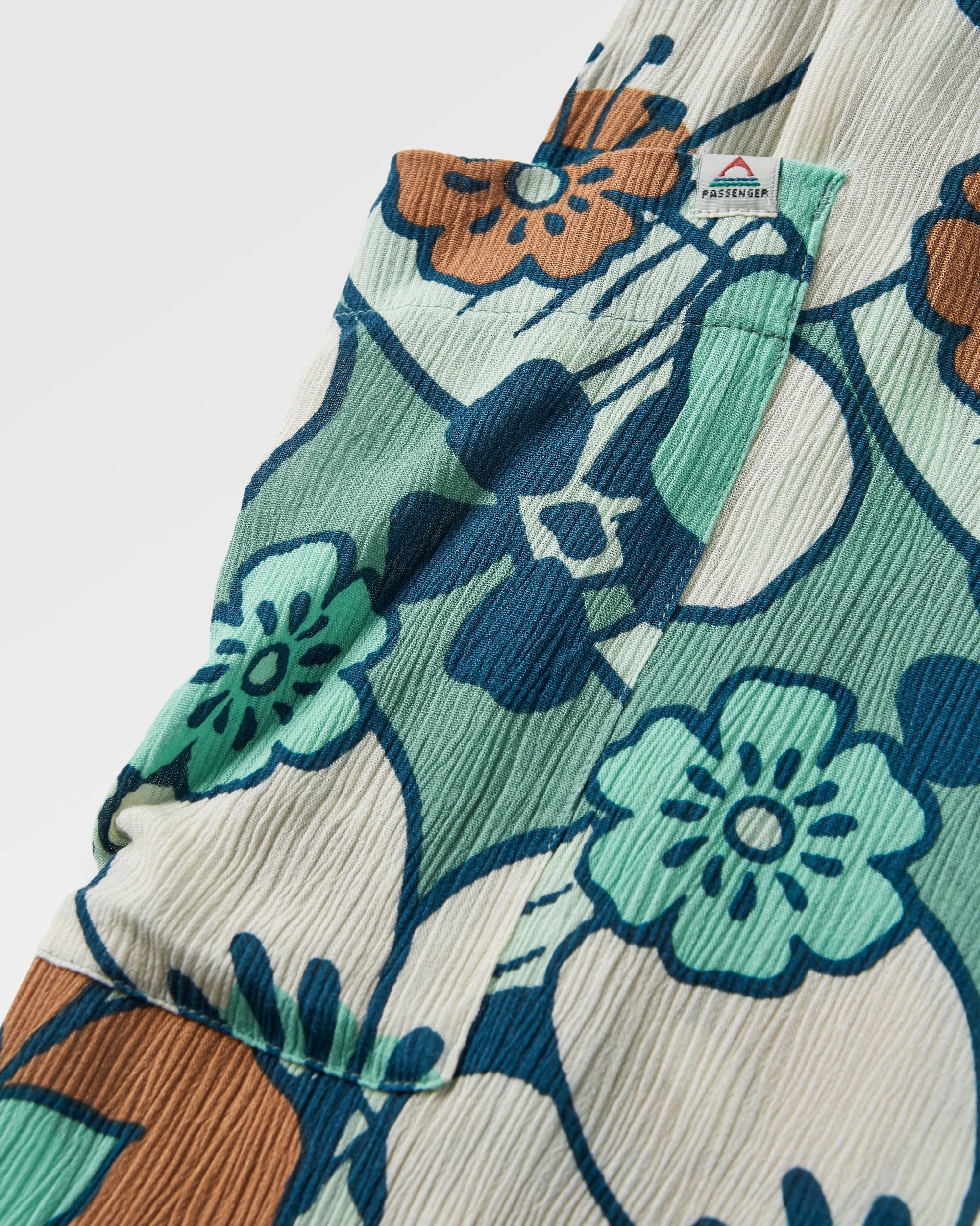 Someday Woven Trouser - Vintage Floral Aqua - Flatlay