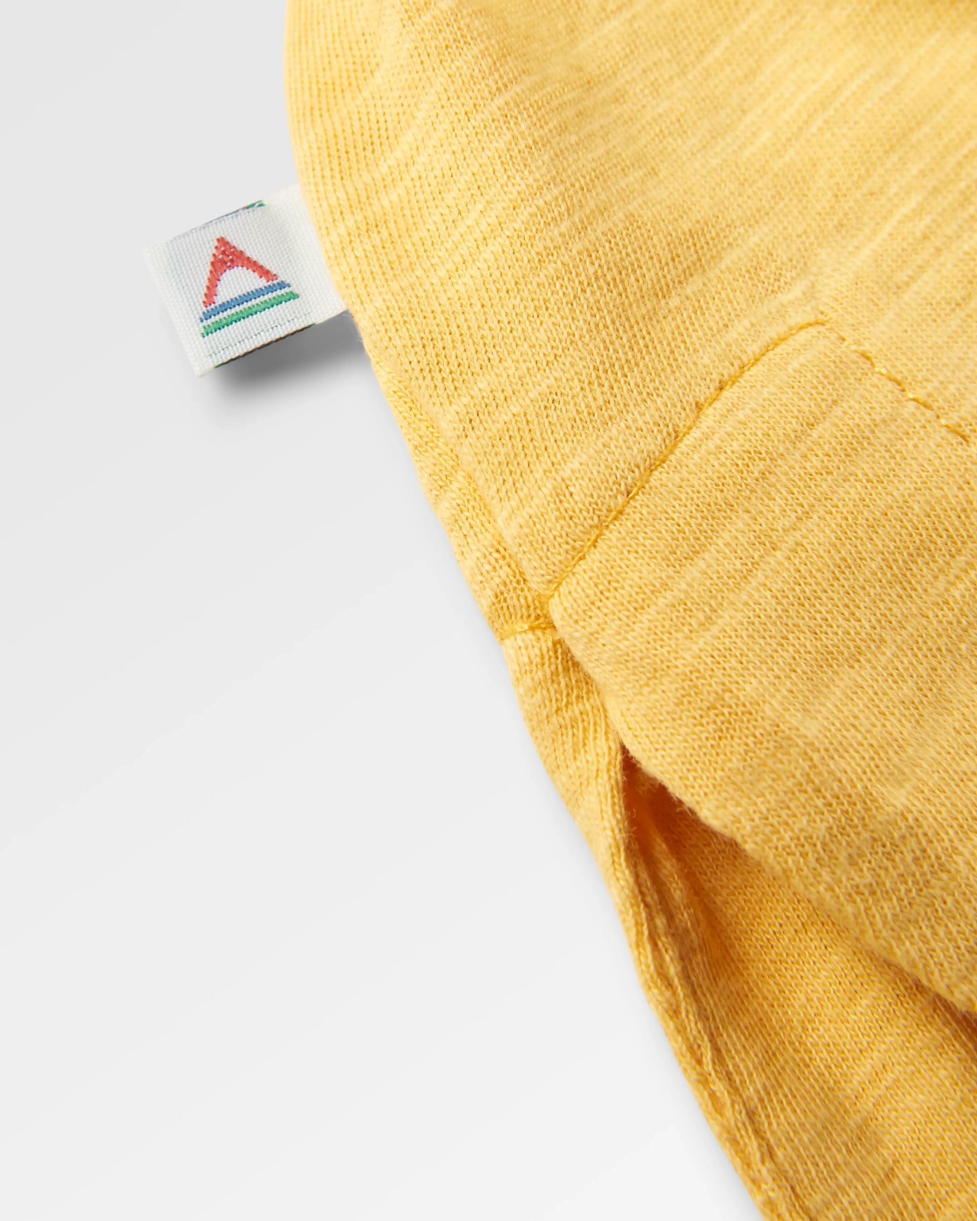 La Sarena Recycled Cotton Oversized LS T-Shirt - Ochre Yellow - Flatlay