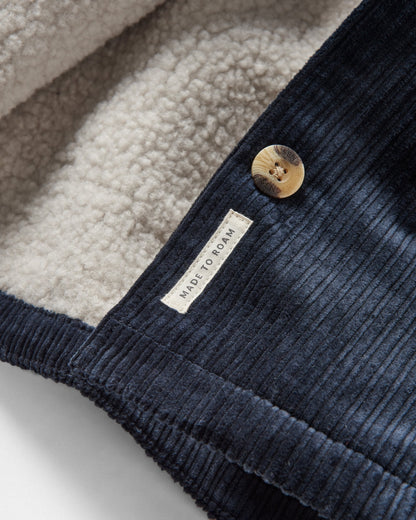 Flint Corduroy Overshirt 2.0 - Deep Navy - Flatlay