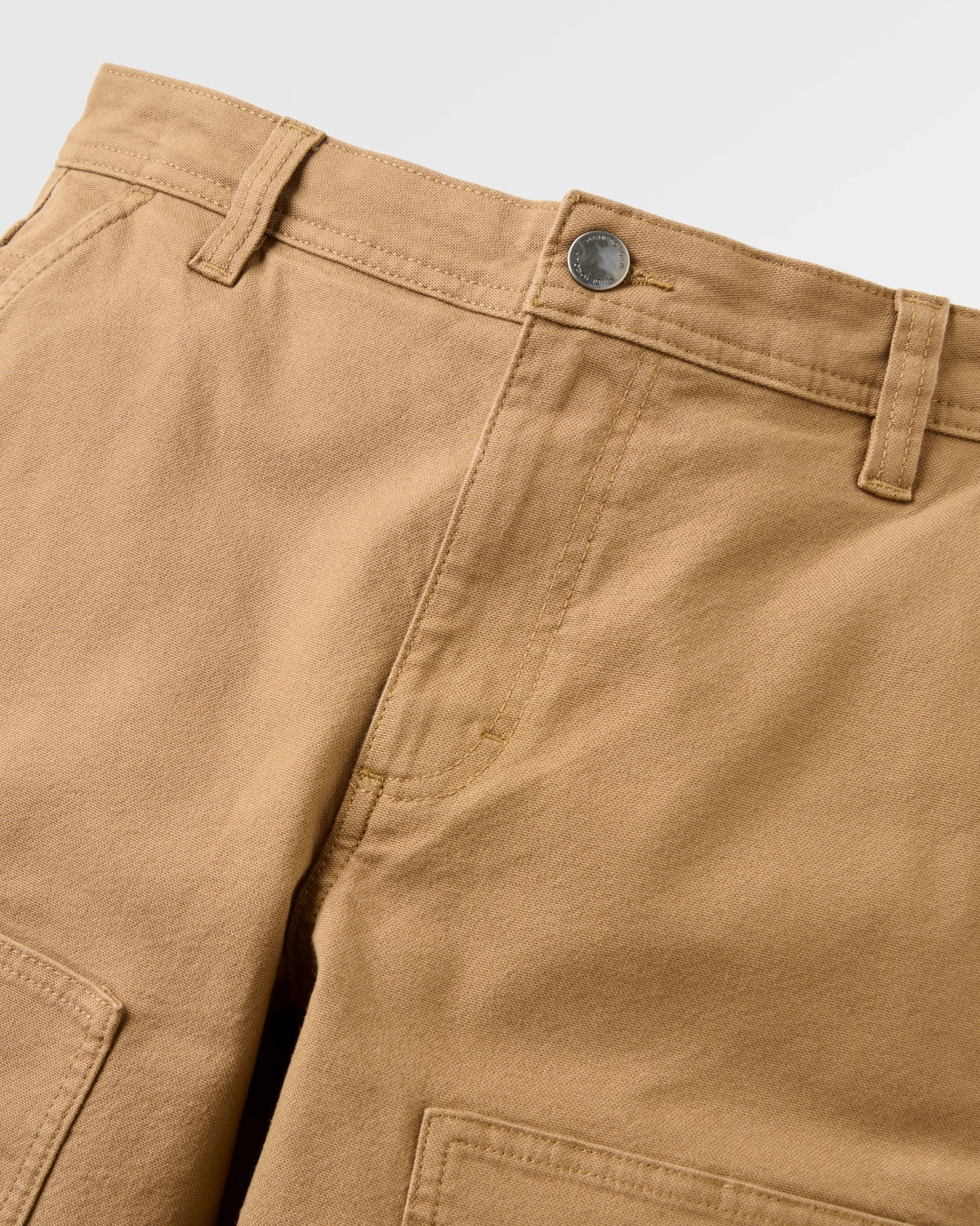 Vantage Lined Cotton Canvas Trouser - Caramel - Flatlay