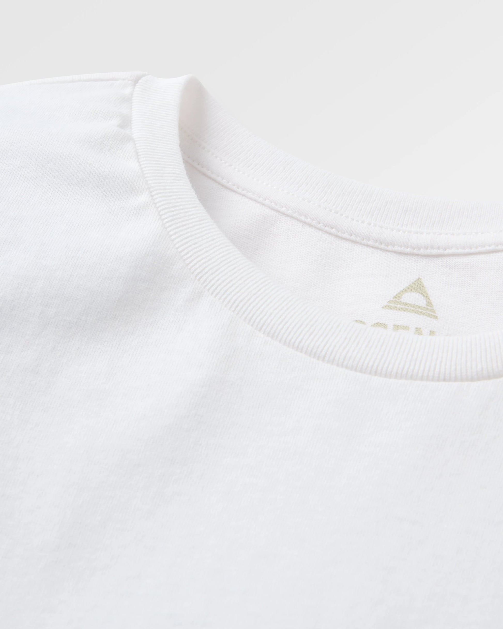 Easy Days Recycled Cotton T-Shirt - White - Flatlay